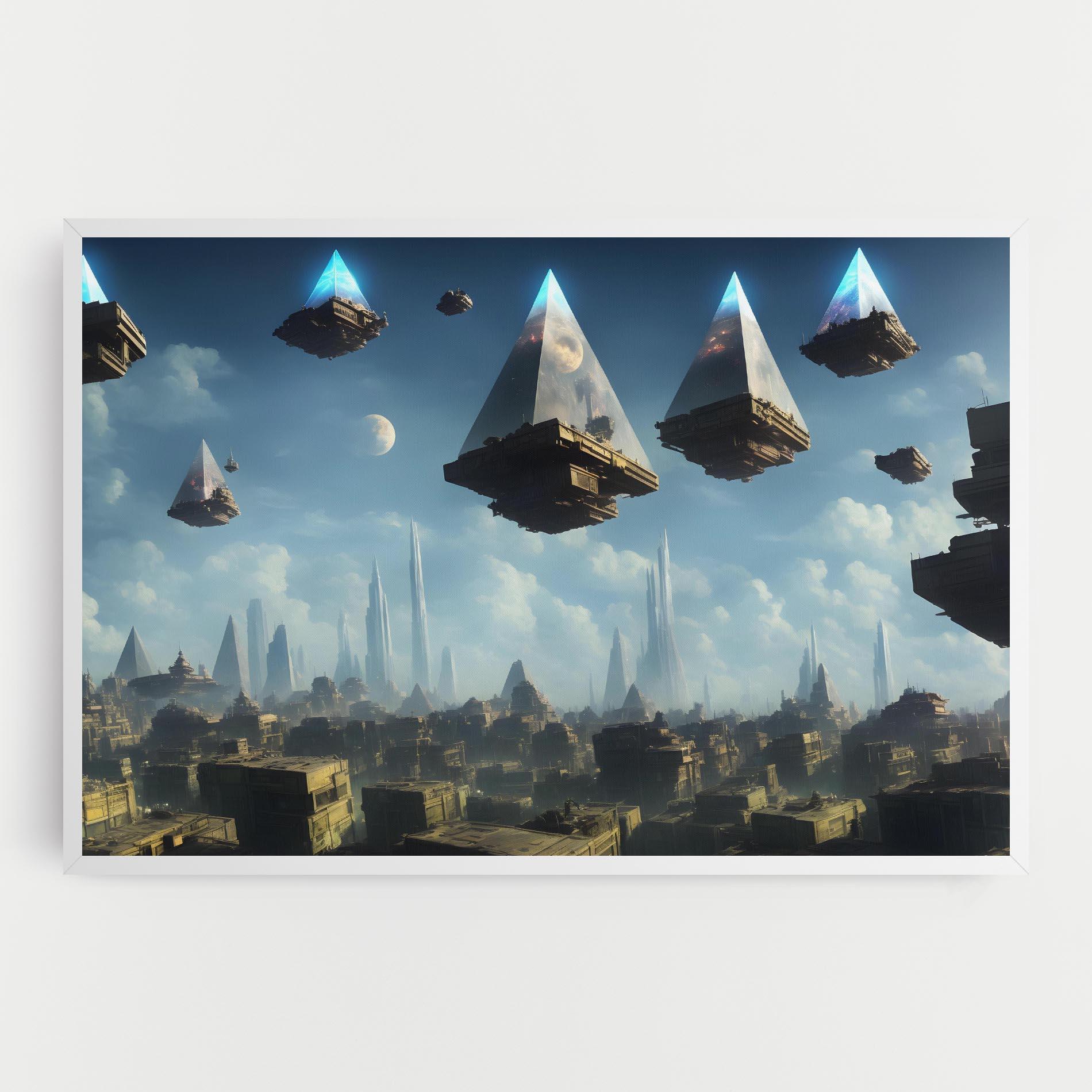 Tablou Canvas Flying Piramids mockup 0