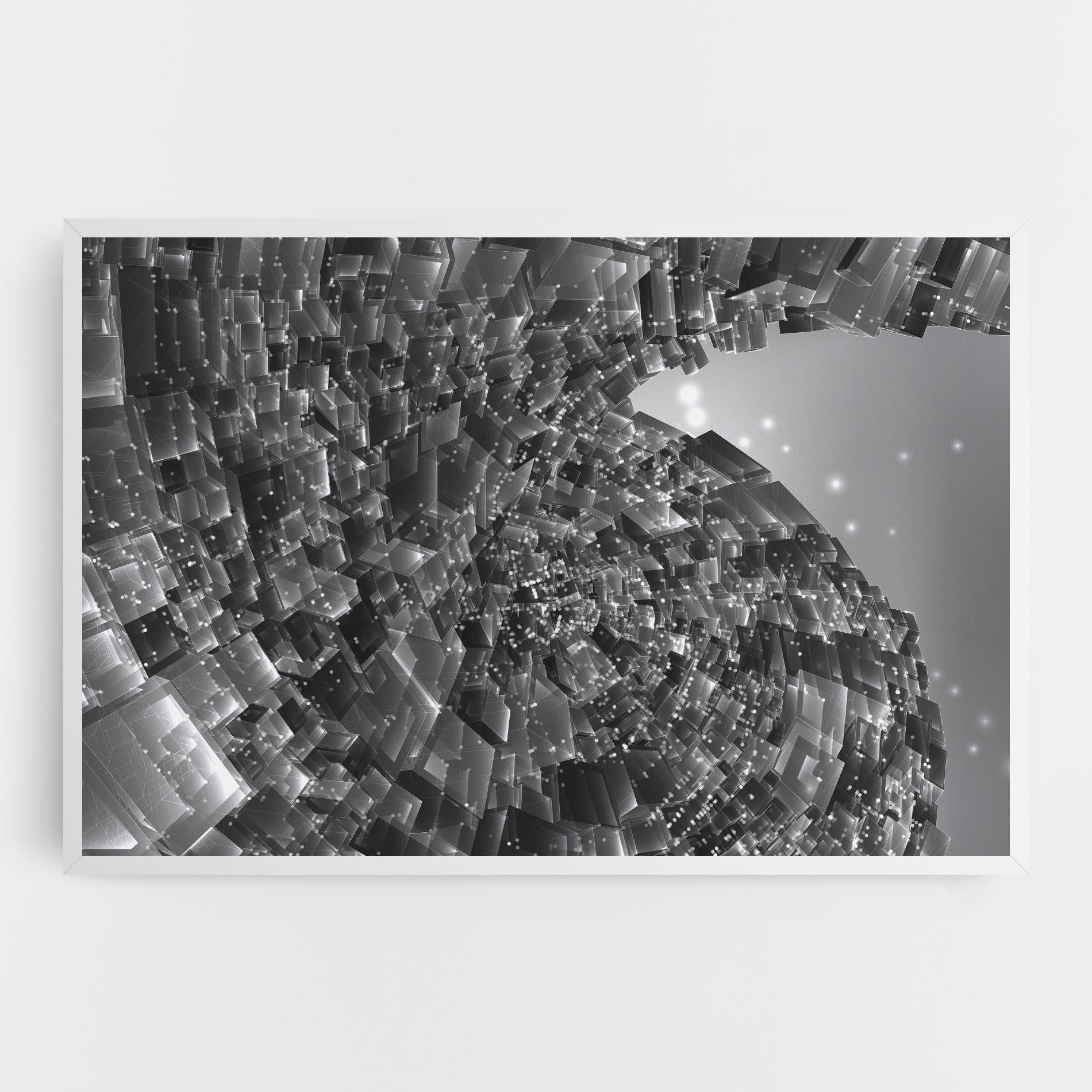 Tablou Canvas Grey Shape View mockup 0