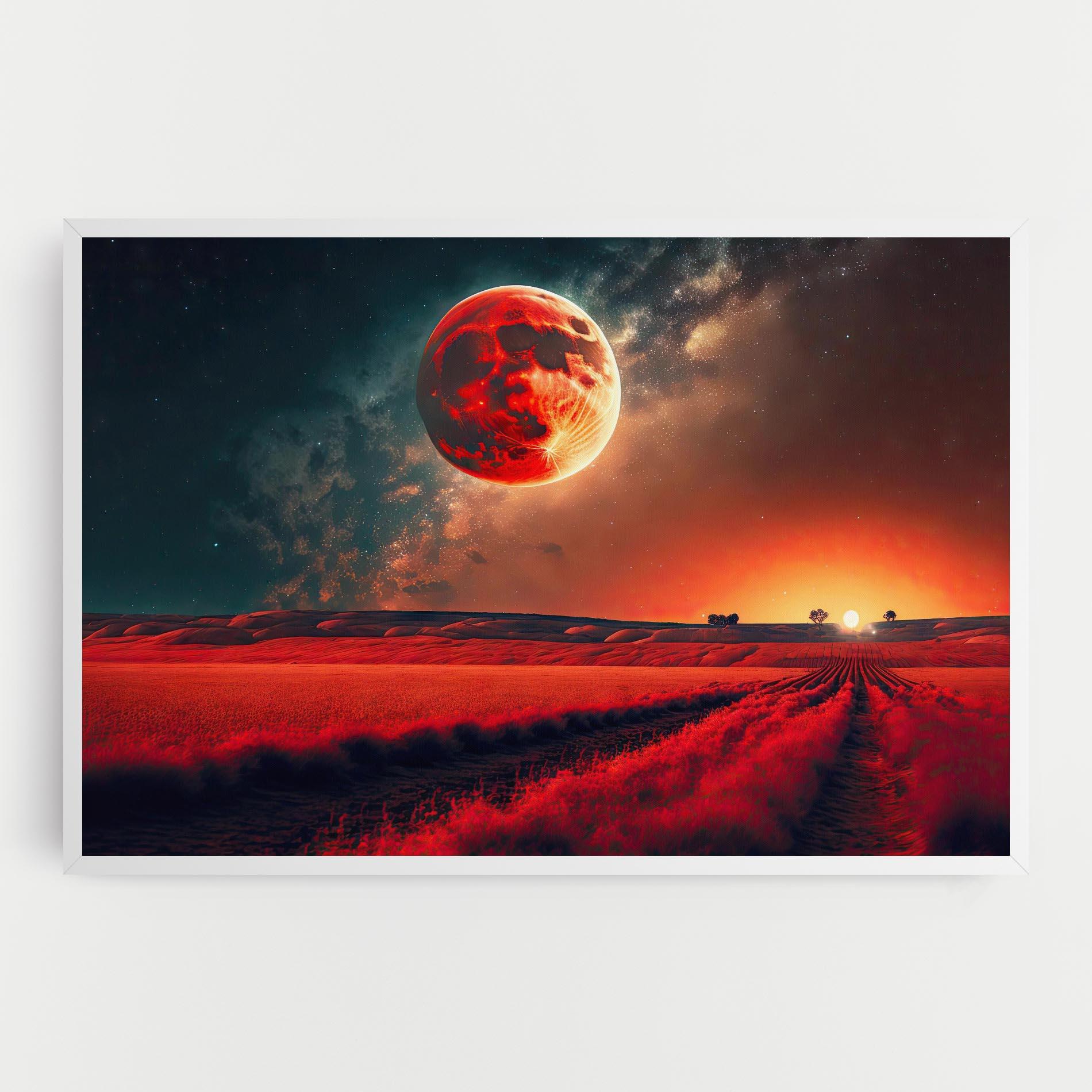 Tablou Canvas Huge Red Moon mockup 0