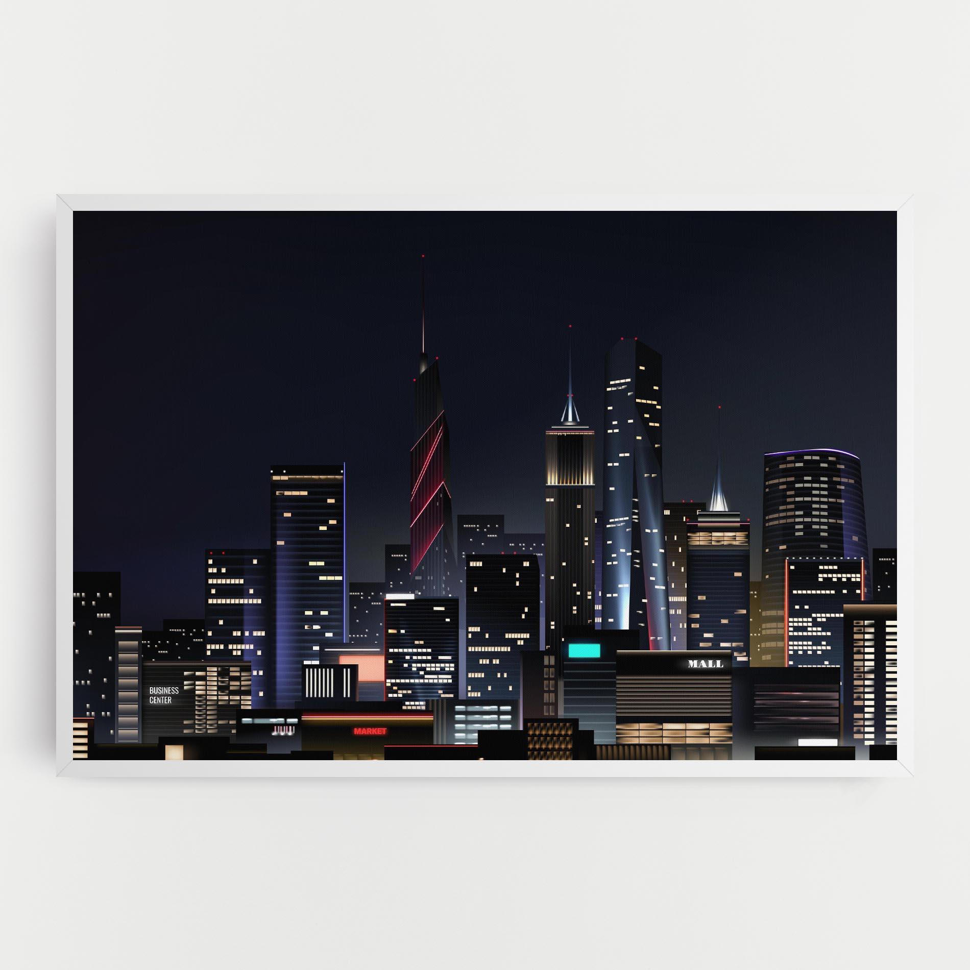 Tablou Canvas Night City mockup 0