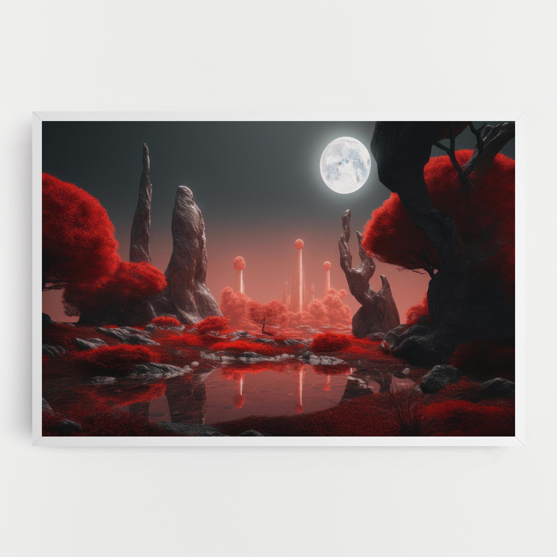 Tablou Canvas Red Alien Trees mockup 0