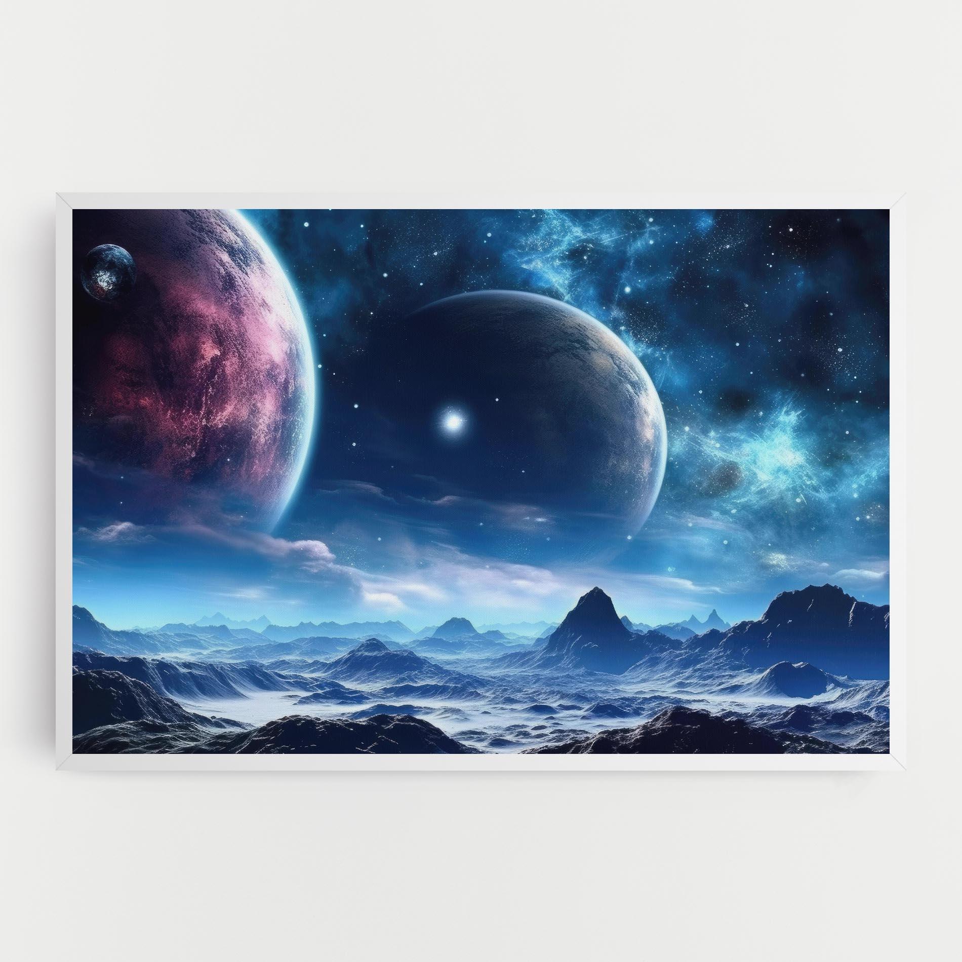 Tablou Canvas Space Planets And Stars mockup 0
