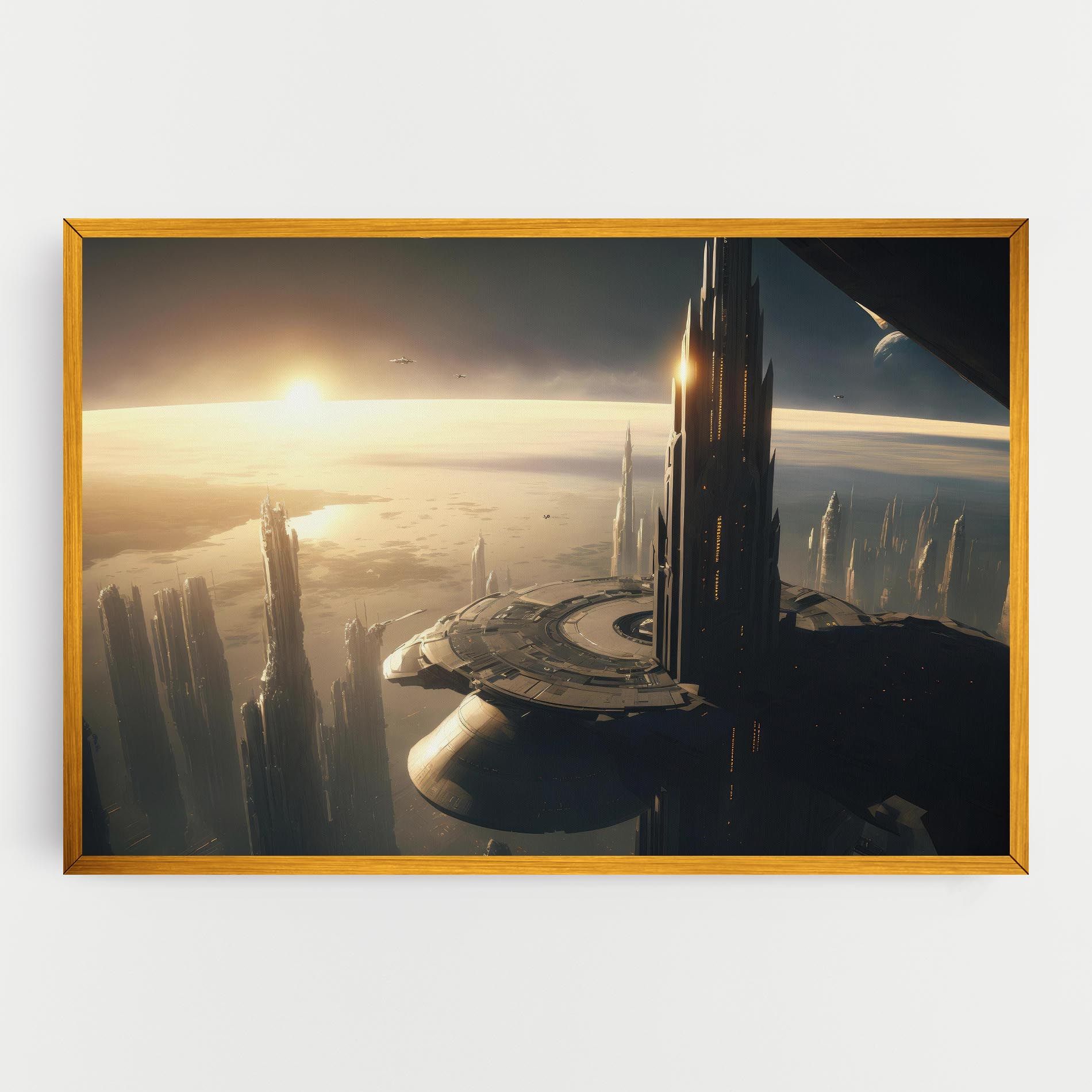 Fantasy Futuristic Cityscape mockup 0