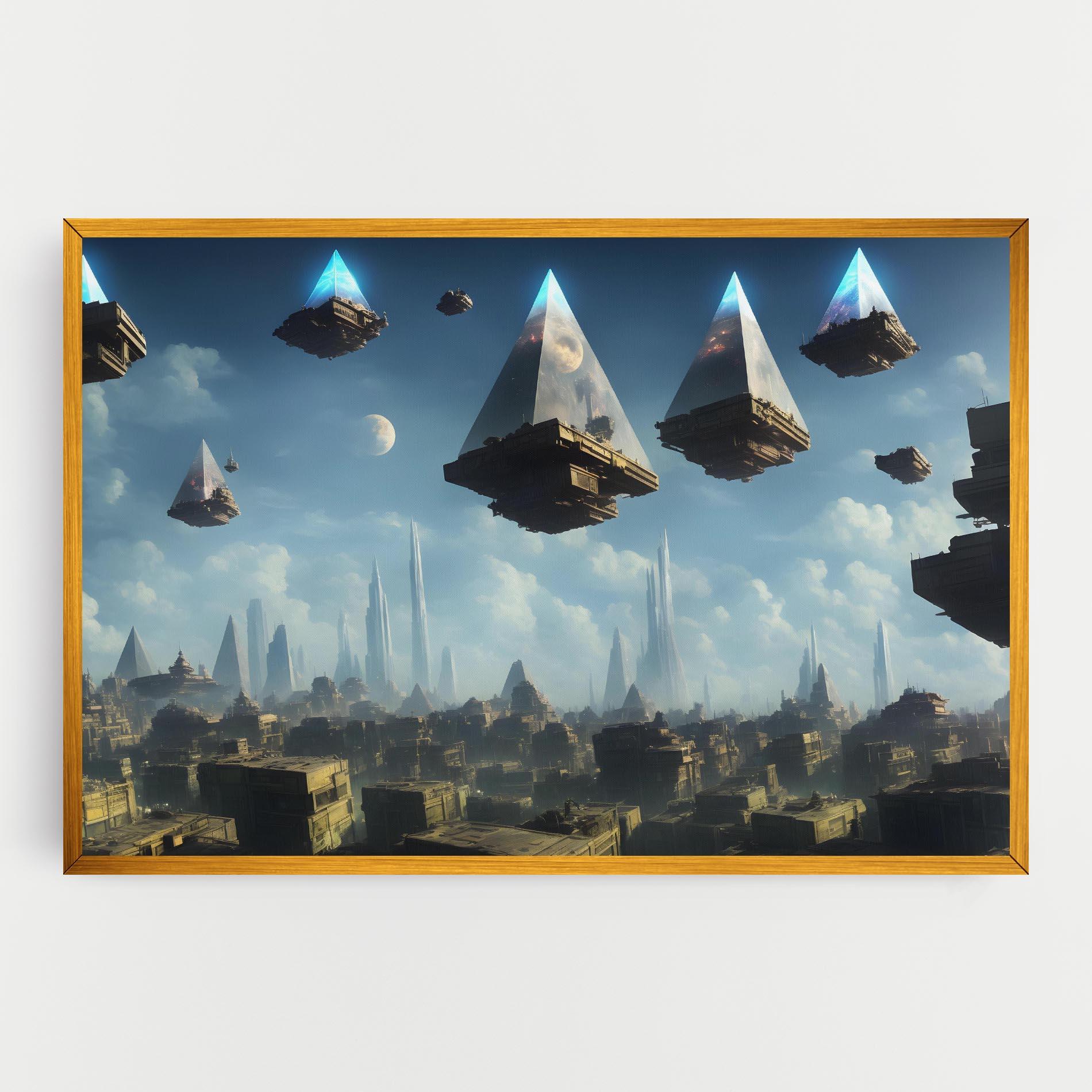 Tablou Canvas Flying Piramids mockup 0