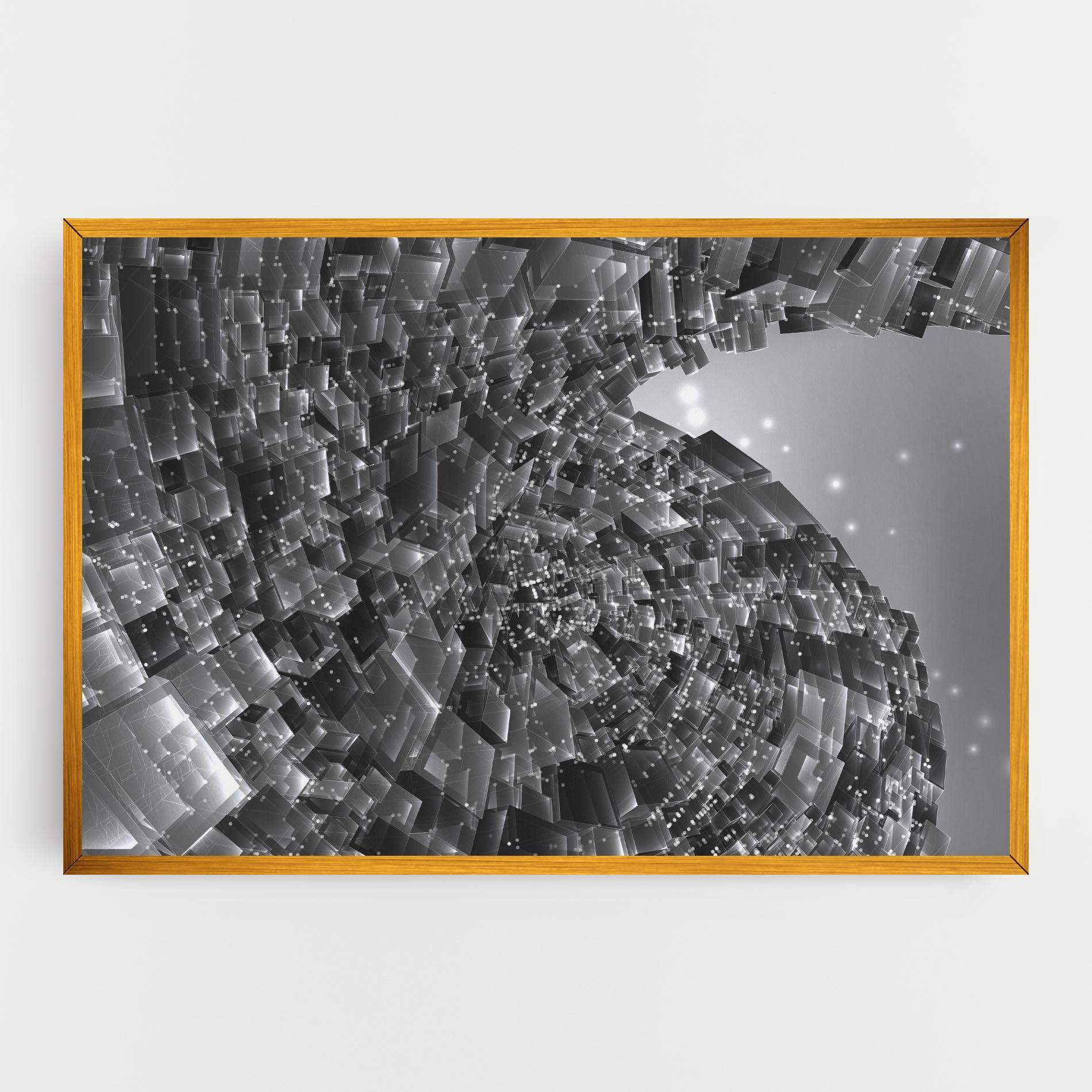 Tablou Canvas Grey Shape View mockup 0