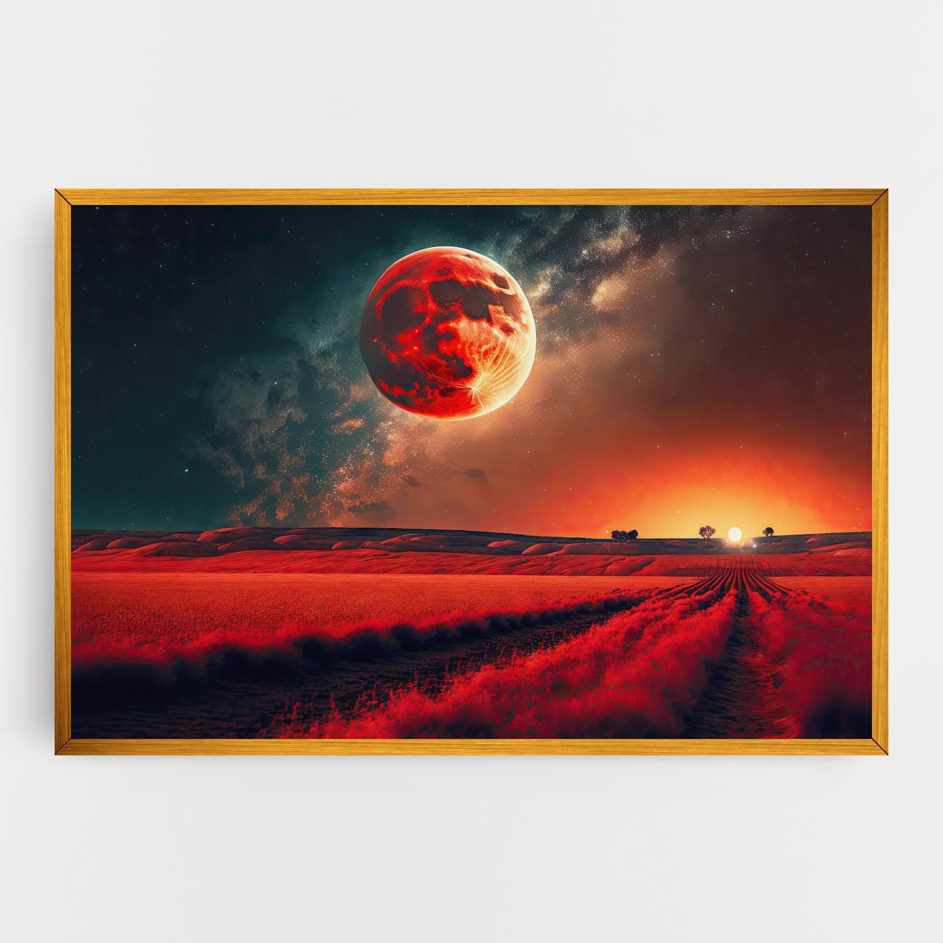 Tablou Canvas Huge Red Moon mockup 0