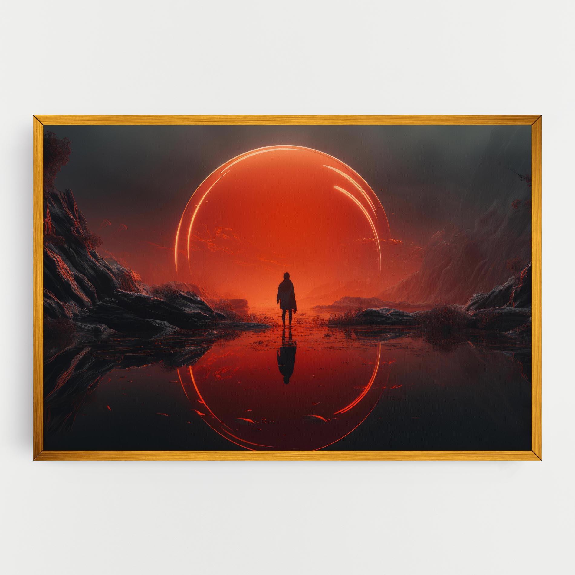 Tablou Canvas Man Orange Orb mockup 0
