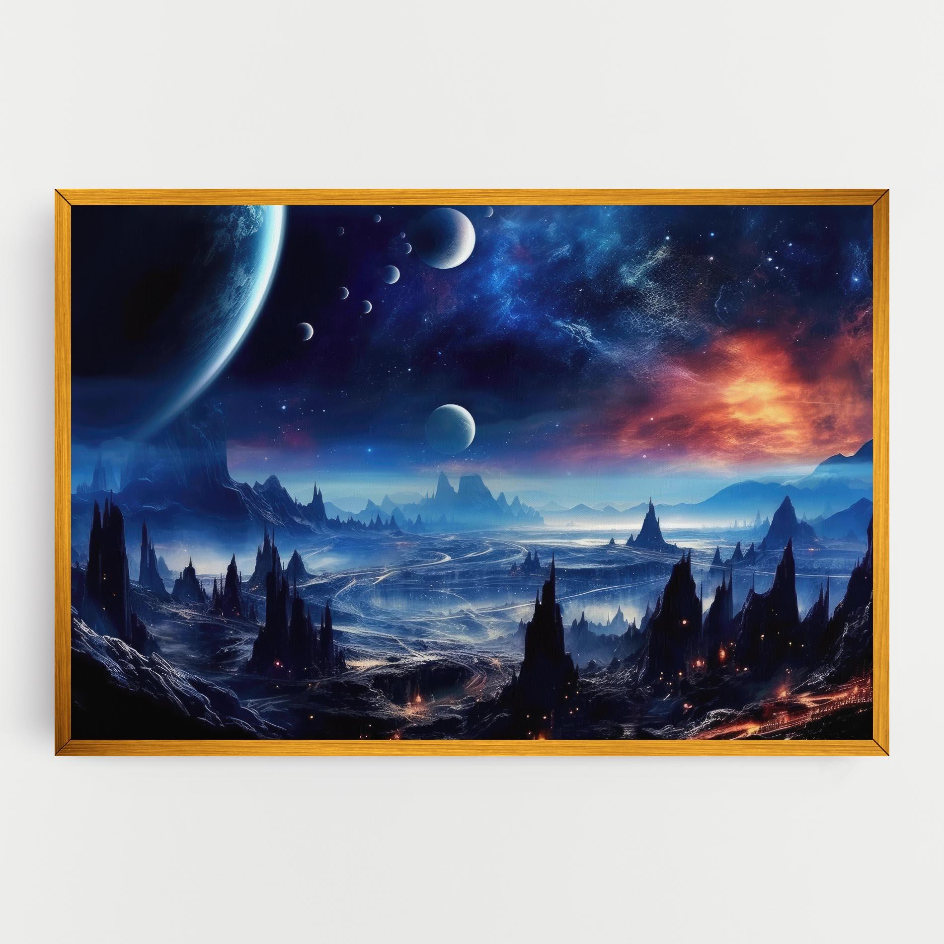 Tablou Canvas Planets And Stars mockup 0