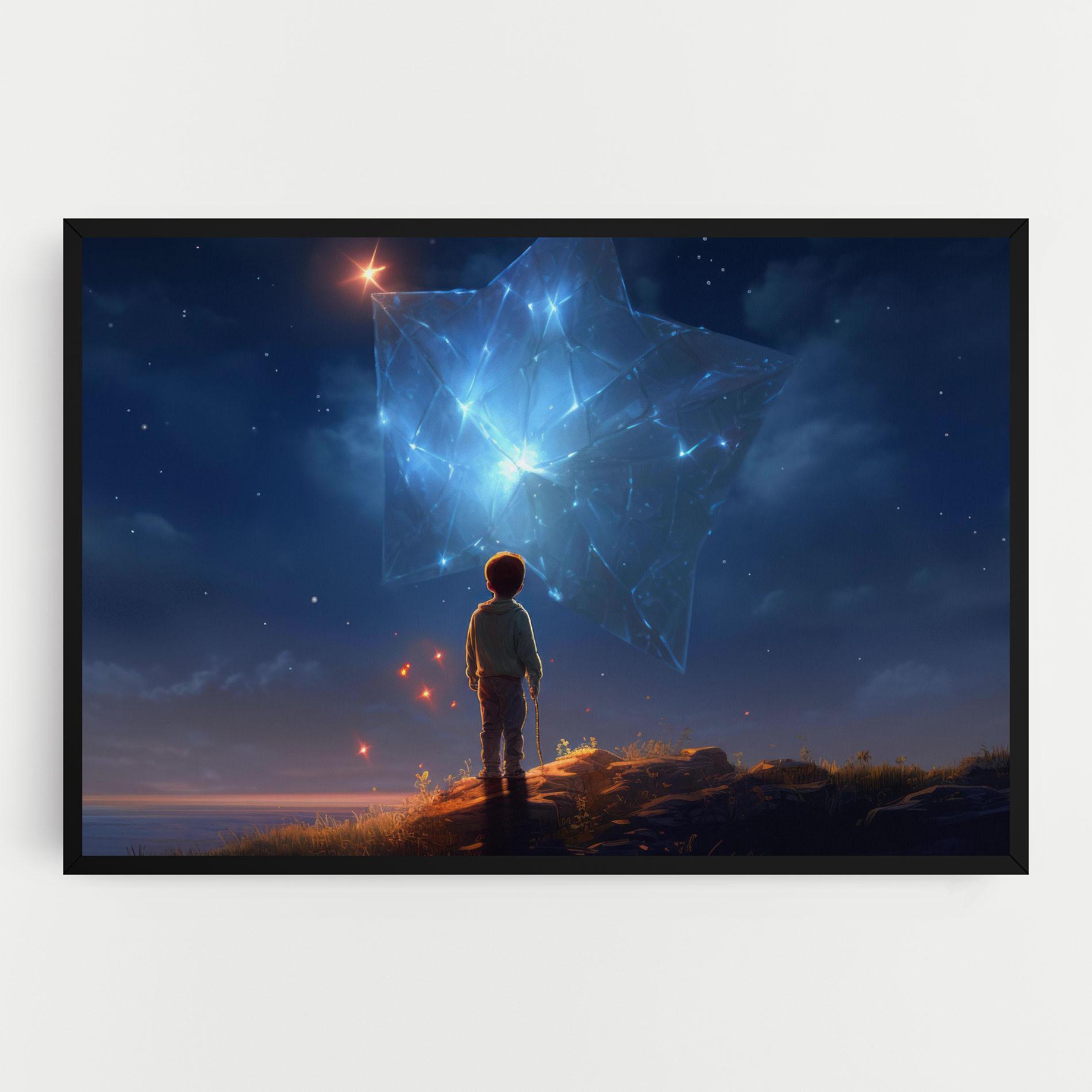 Tablou Canvas Blue Star Floating mockup 0