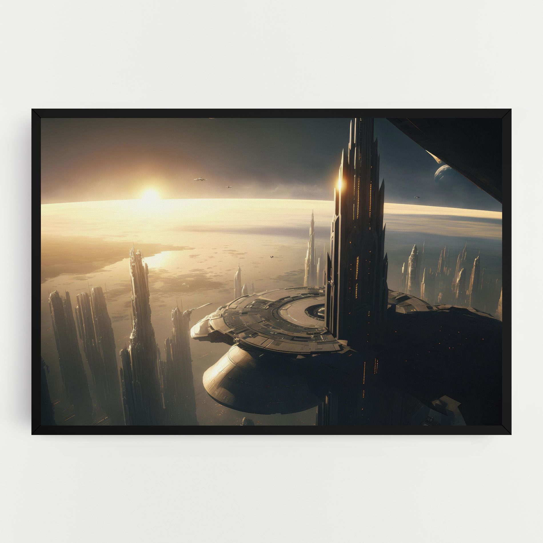 Fantasy Futuristic Cityscape mockup 0