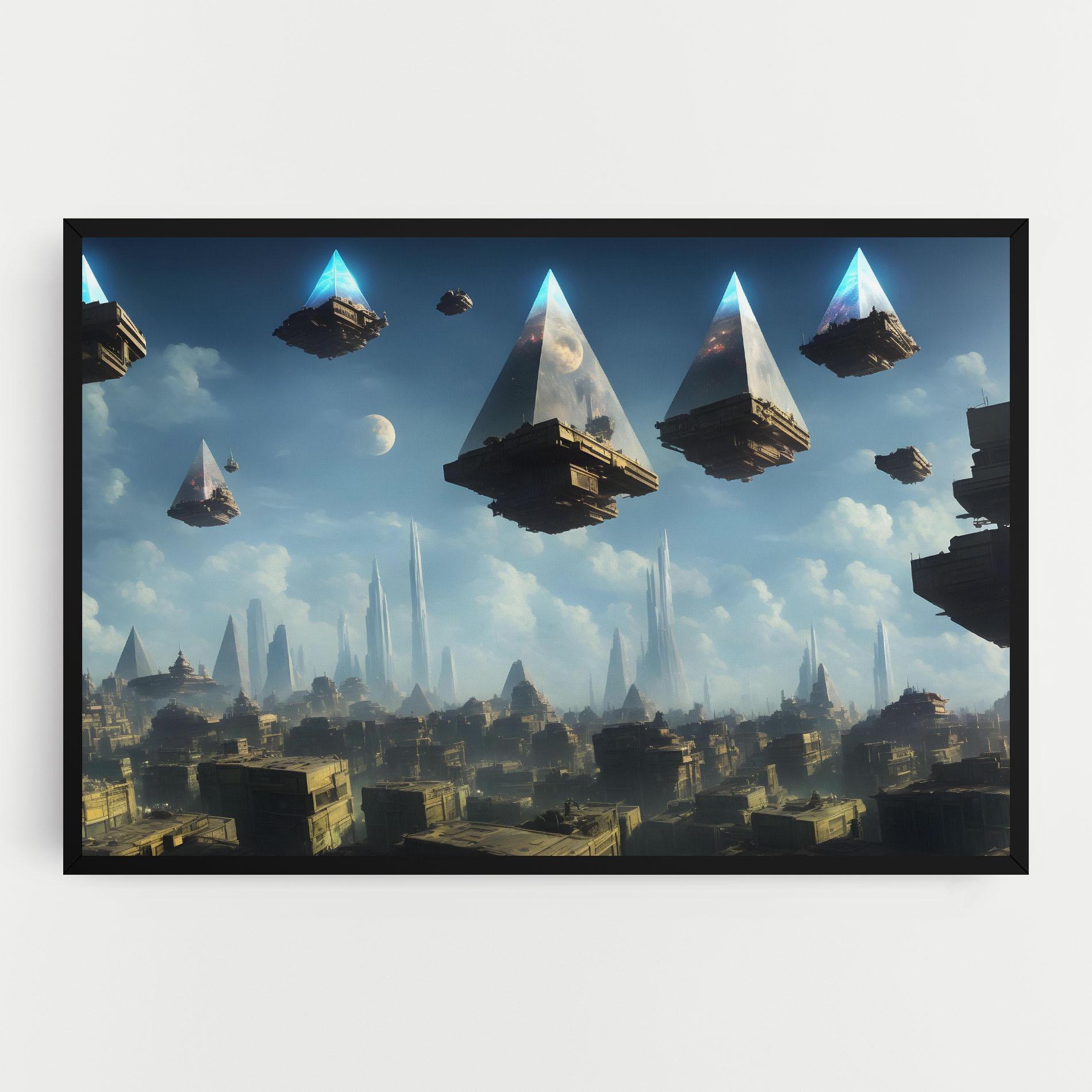 Tablou Canvas Flying Piramids mockup 0