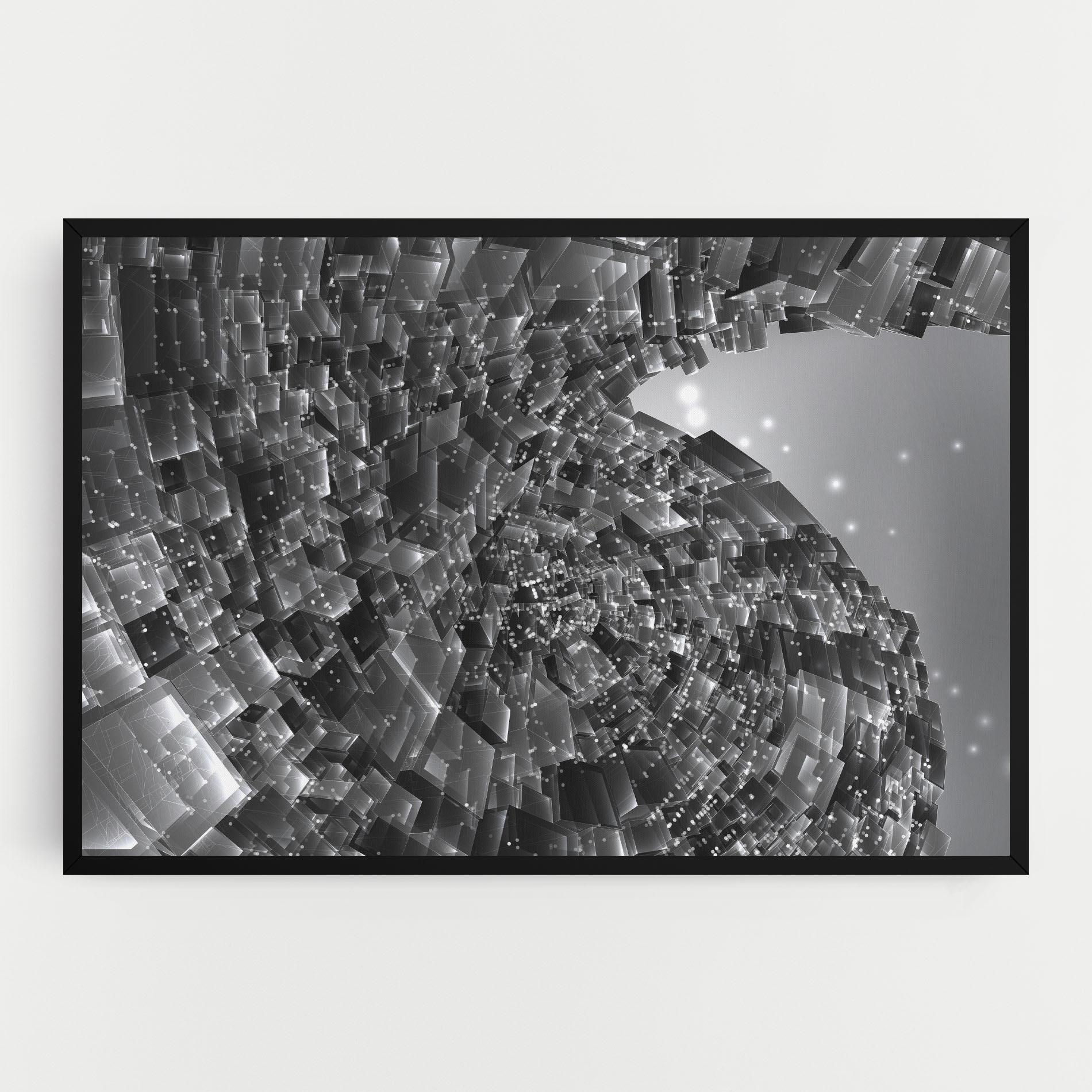 Tablou Canvas Grey Shape View mockup 0