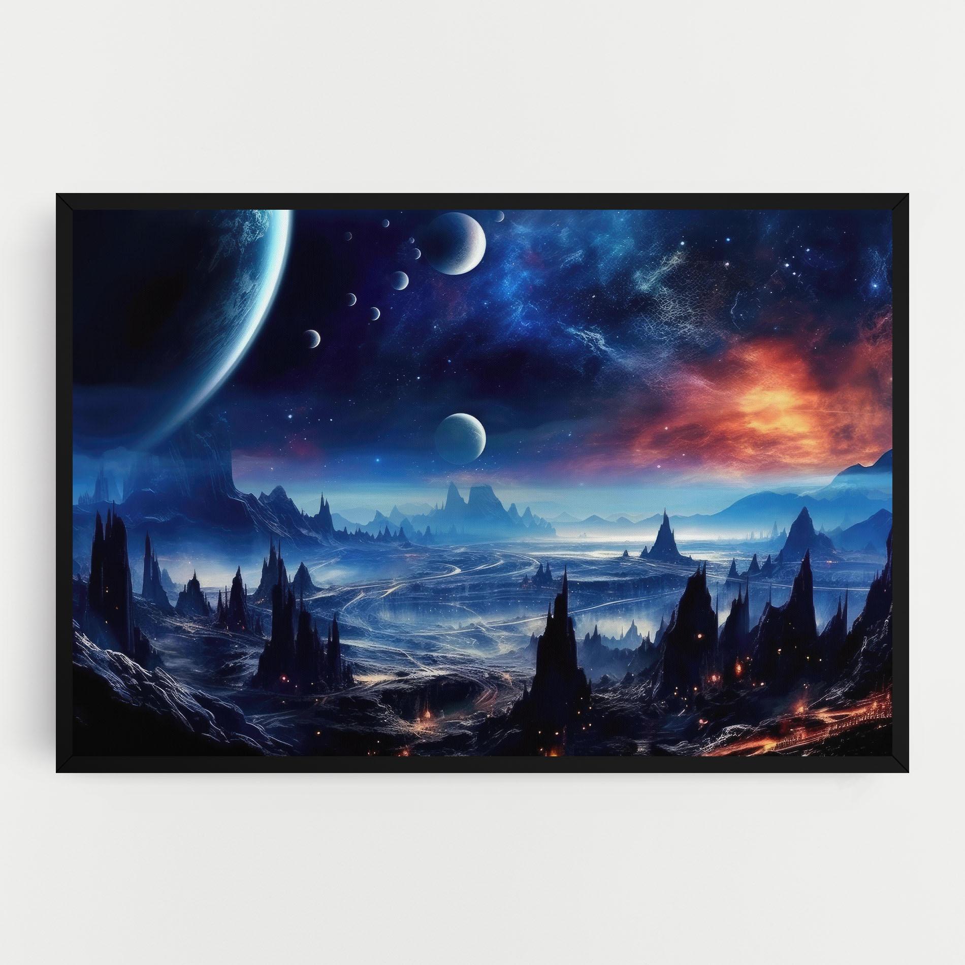 Tablou Canvas Planets And Stars mockup 0