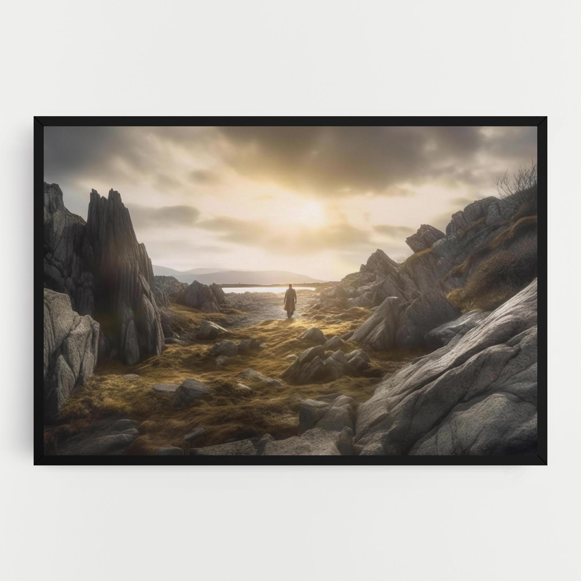 Tablou Canvas Rocky Area Man mockup 0