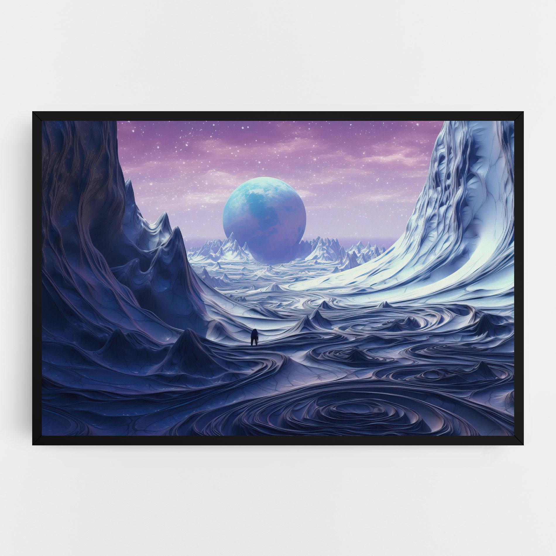 Tablou Canvas Snowy Landscape Art mockup 0