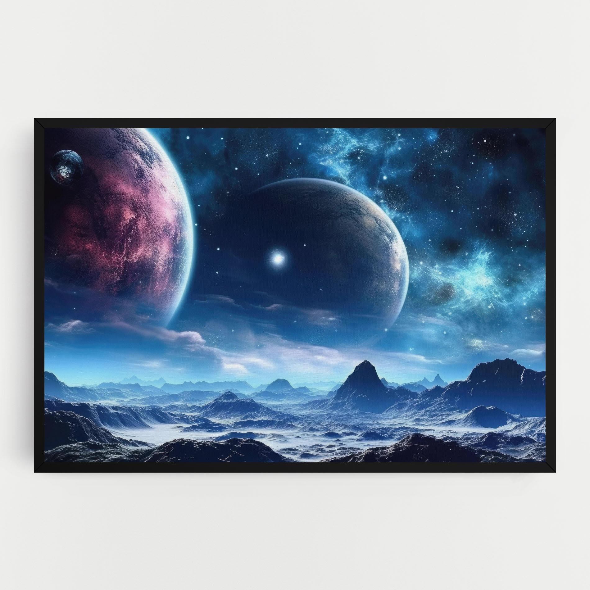 Tablou Canvas Space Planets And Stars mockup 0