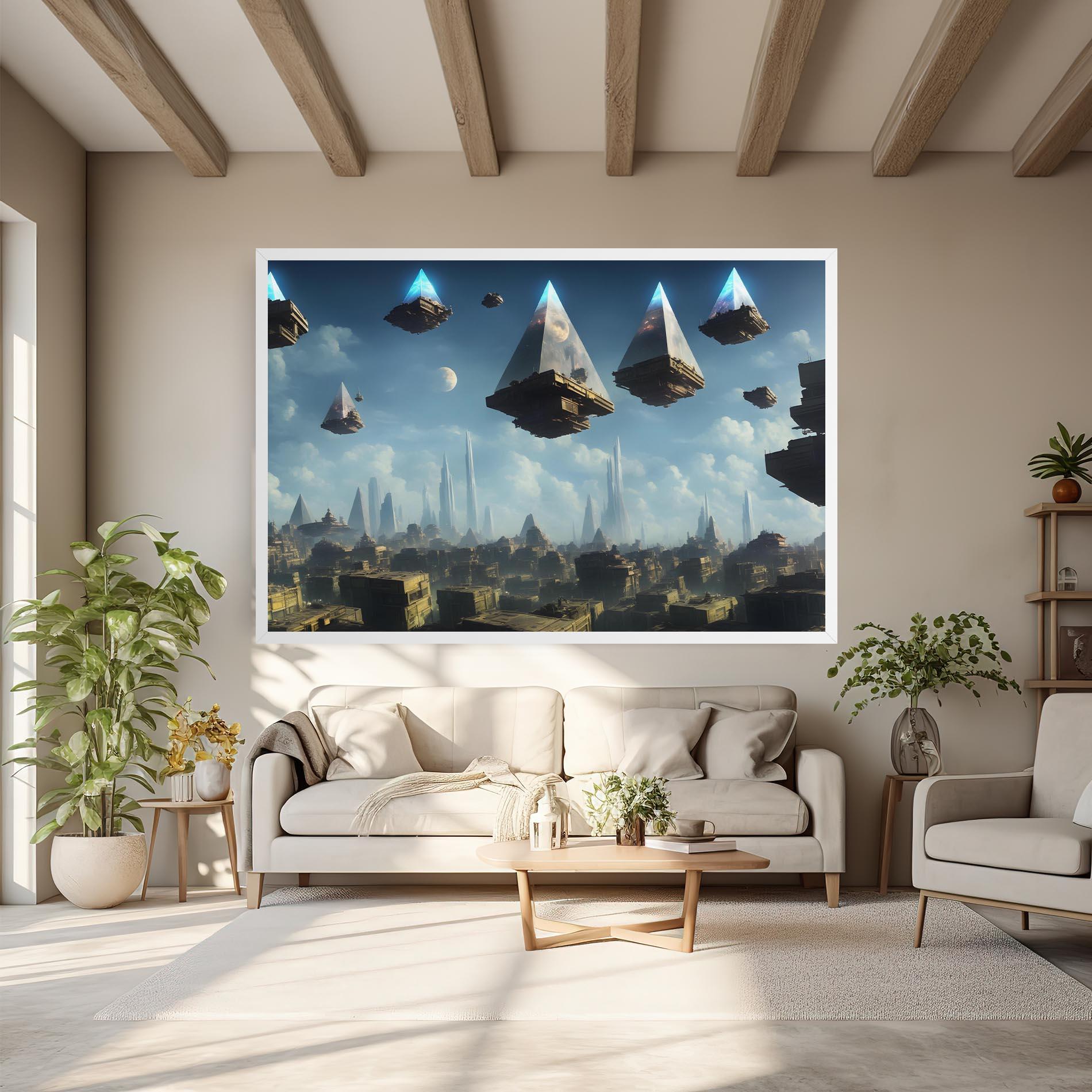 Tablou Canvas Flying Piramids mockup 6