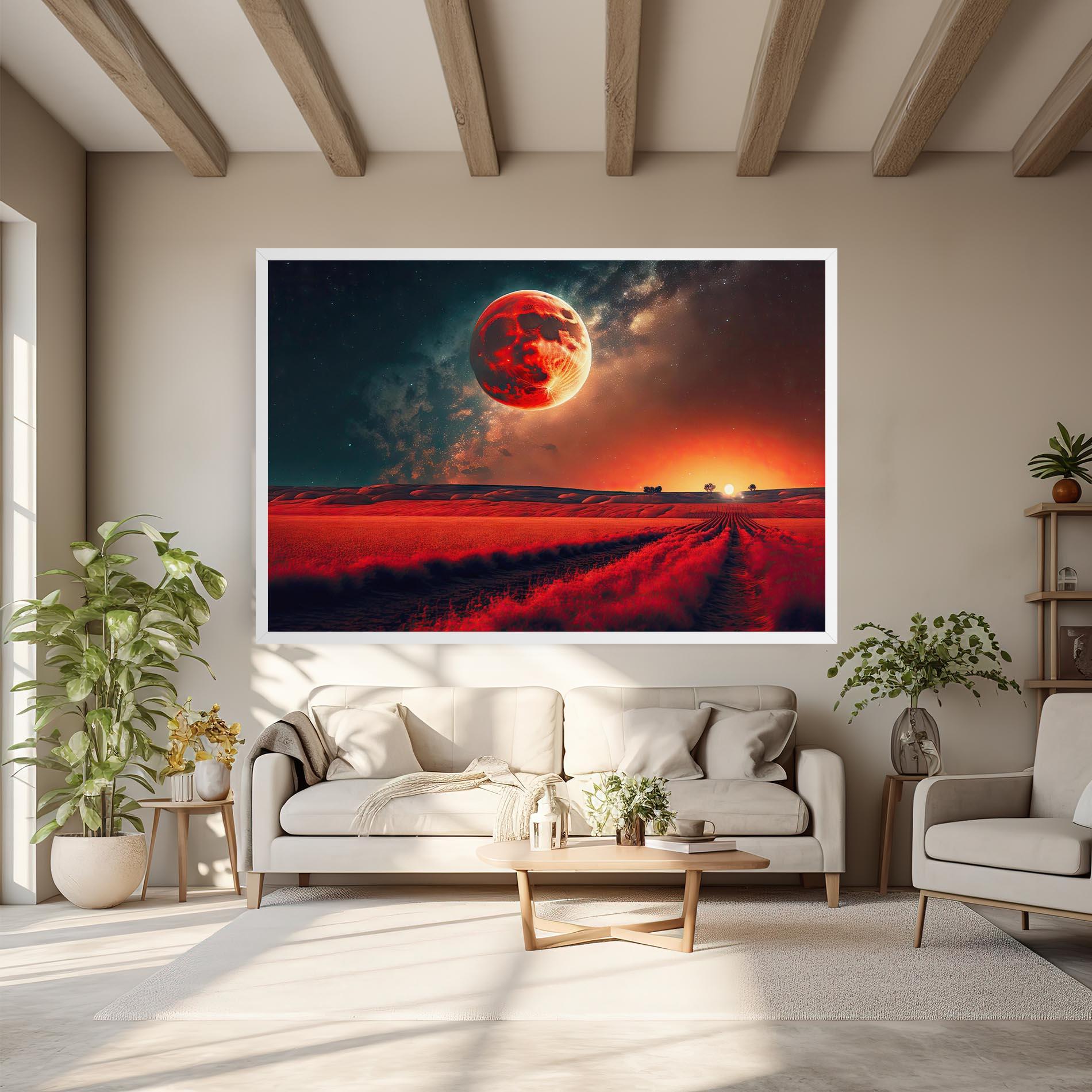 Tablou Canvas Huge Red Moon mockup 6