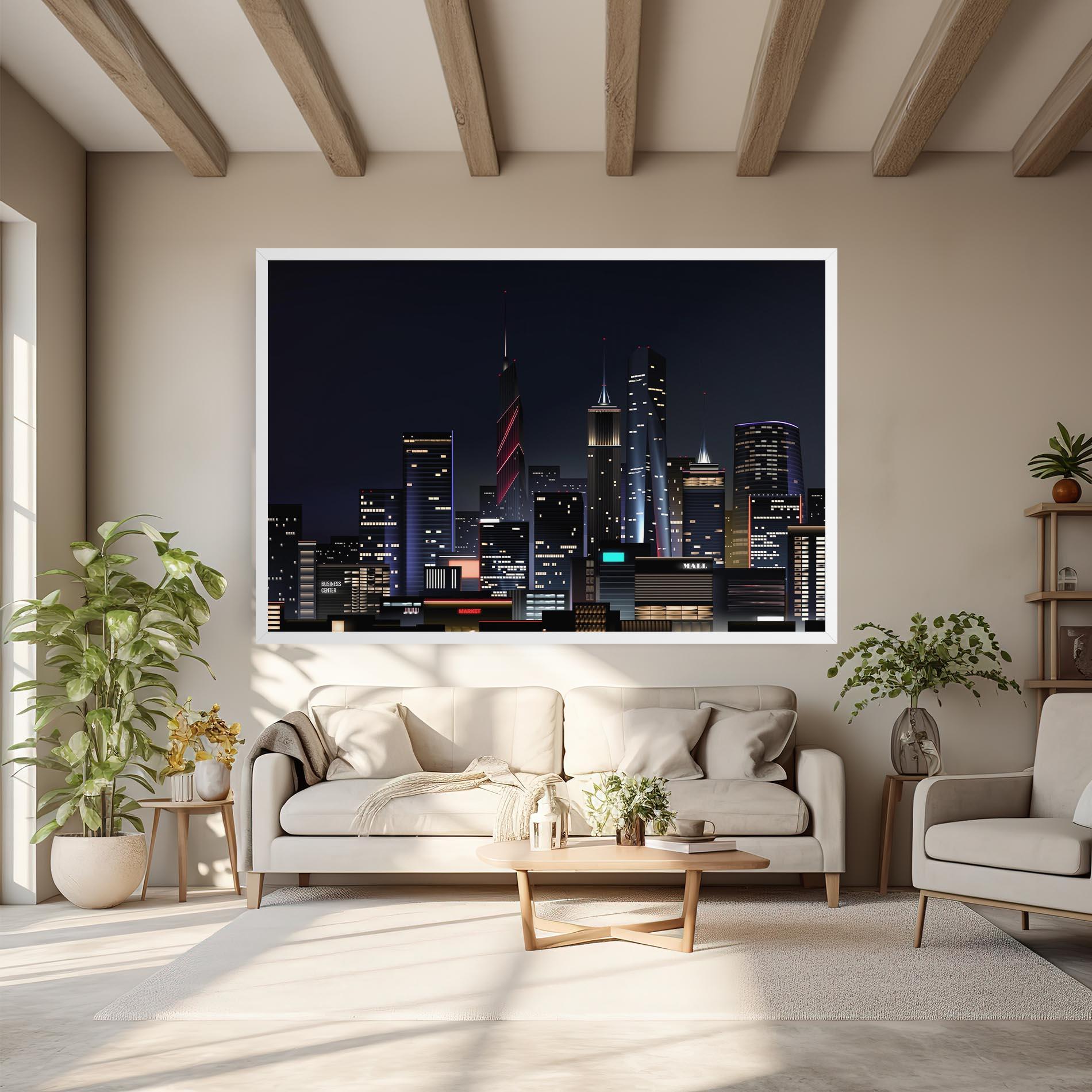 Tablou Canvas Night City mockup 6