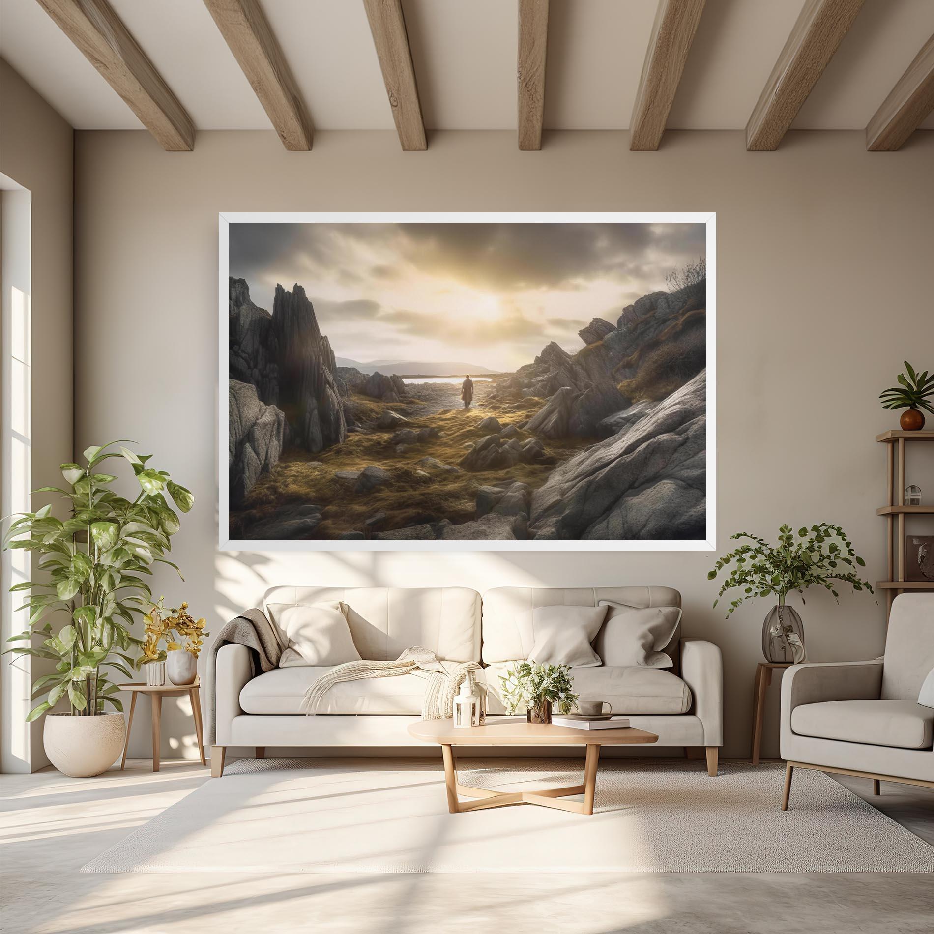 Tablou Canvas Rocky Area Man mockup 6
