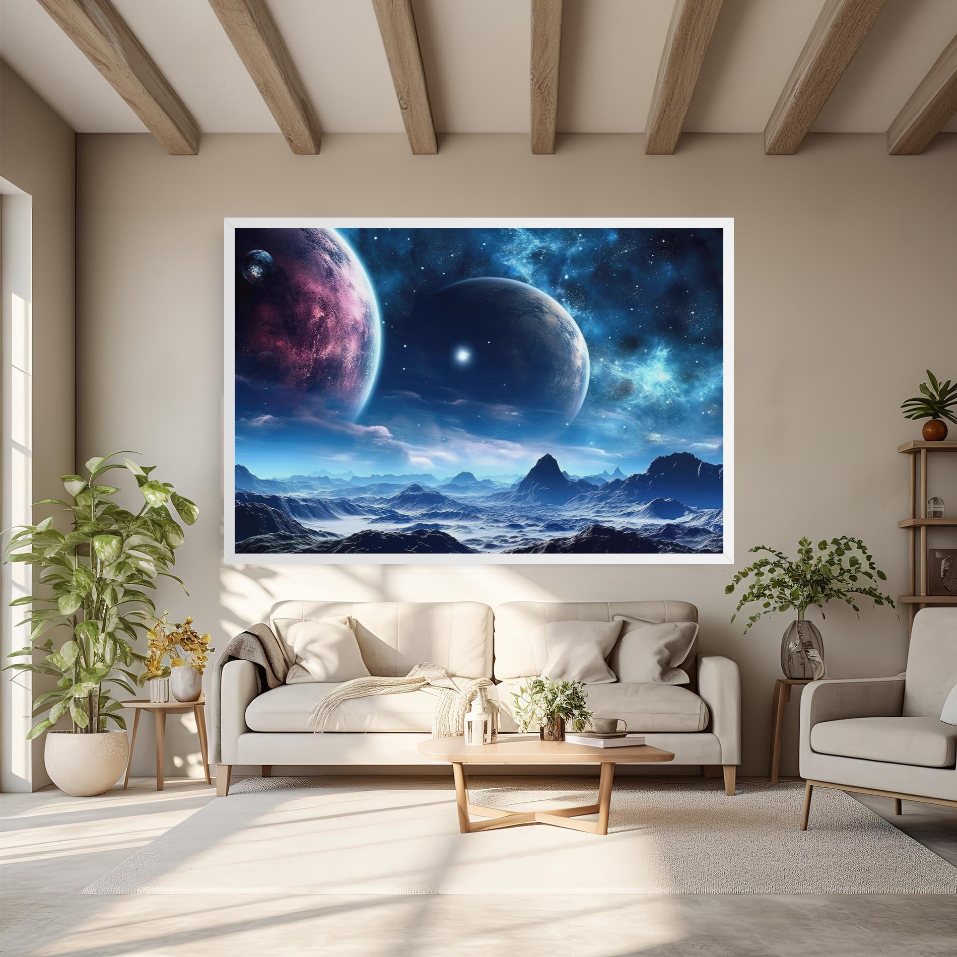 Tablou Canvas Space Planets And Stars mockup 6