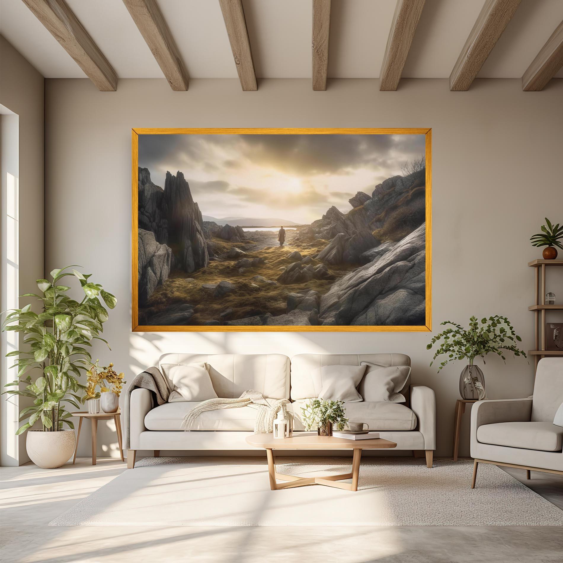 Tablou Canvas Rocky Area Man mockup 6