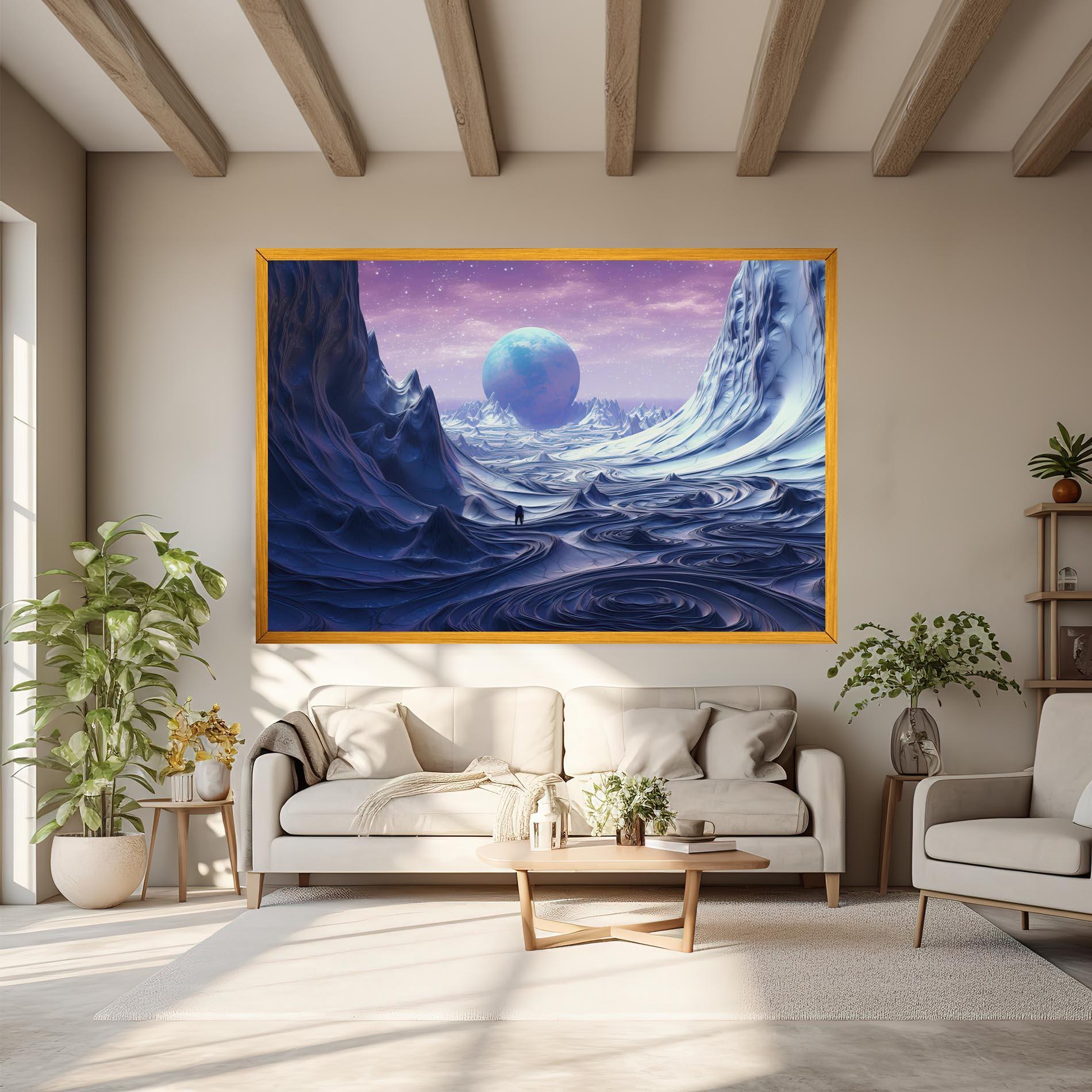 Tablou Canvas Snowy Landscape Art mockup 6
