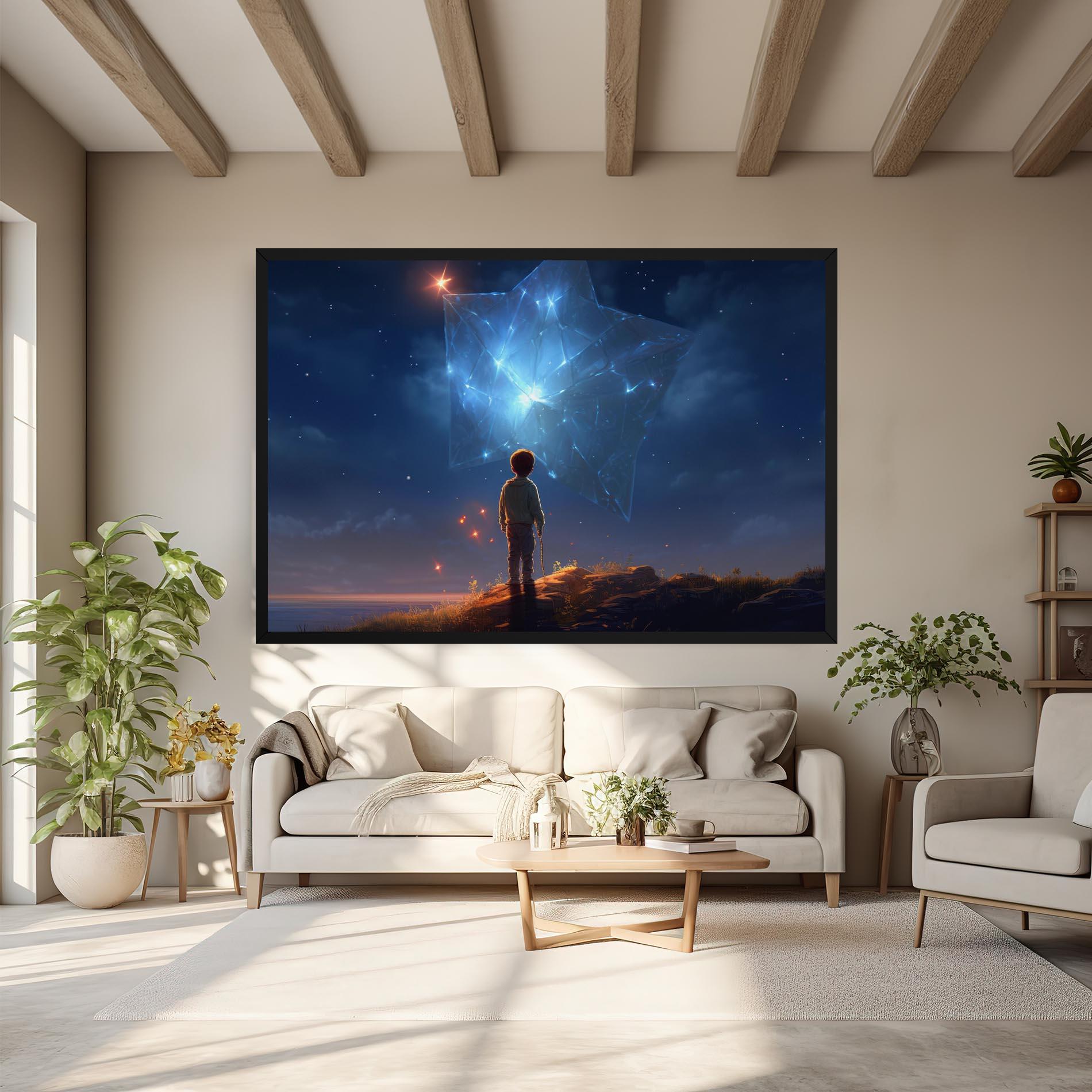 Tablou Canvas Blue Star Floating mockup 6