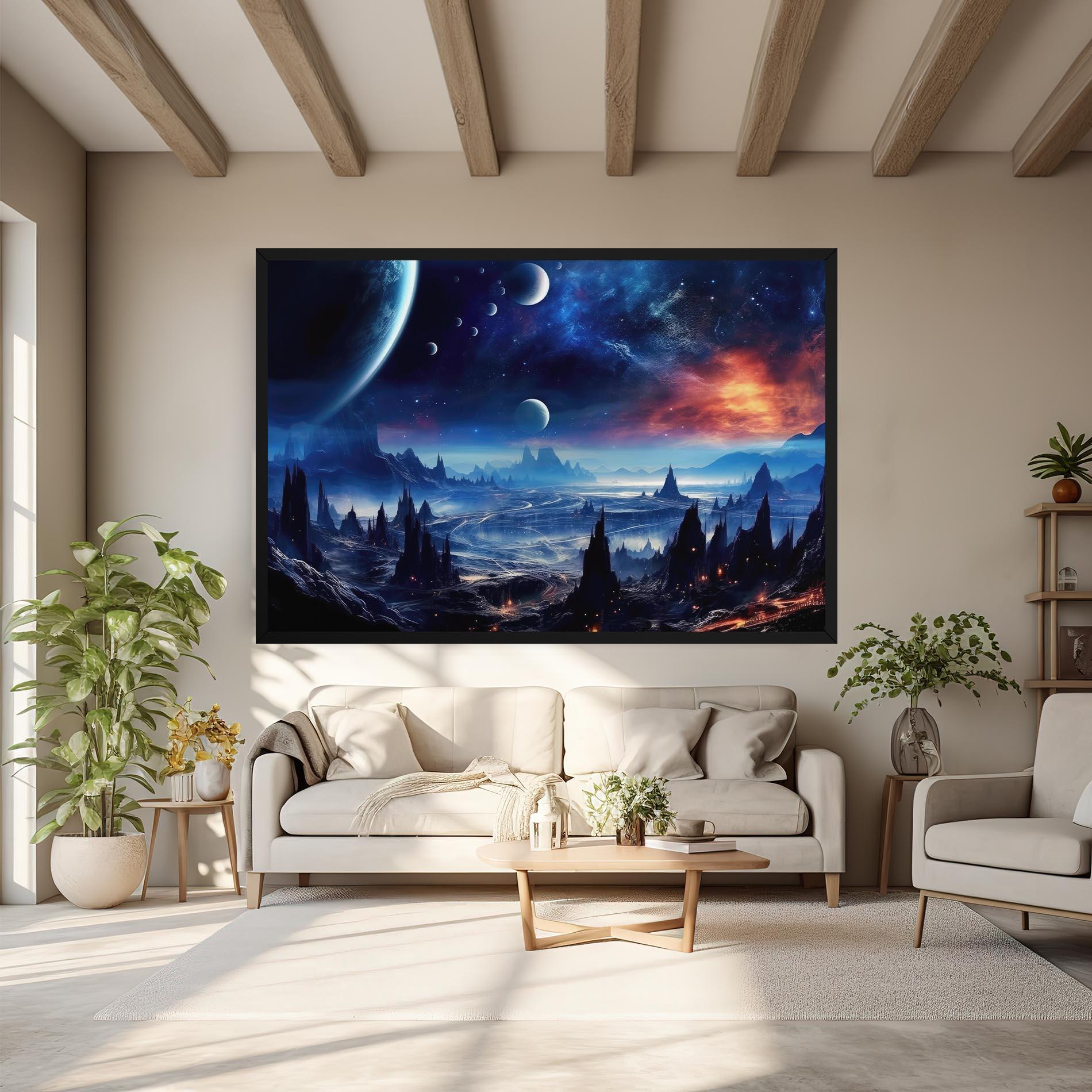 Tablou Canvas Planets And Stars mockup 6