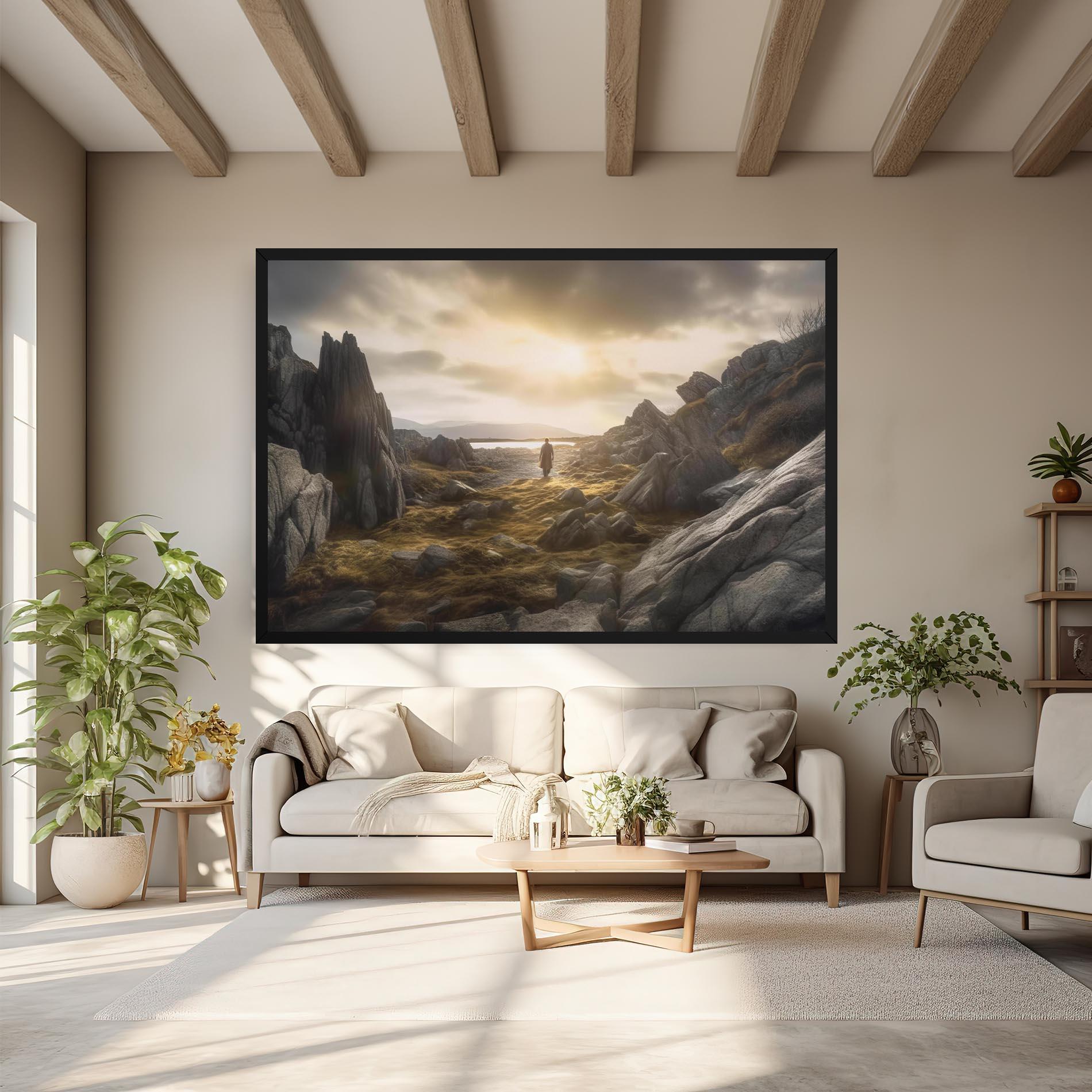 Tablou Canvas Rocky Area Man mockup 6