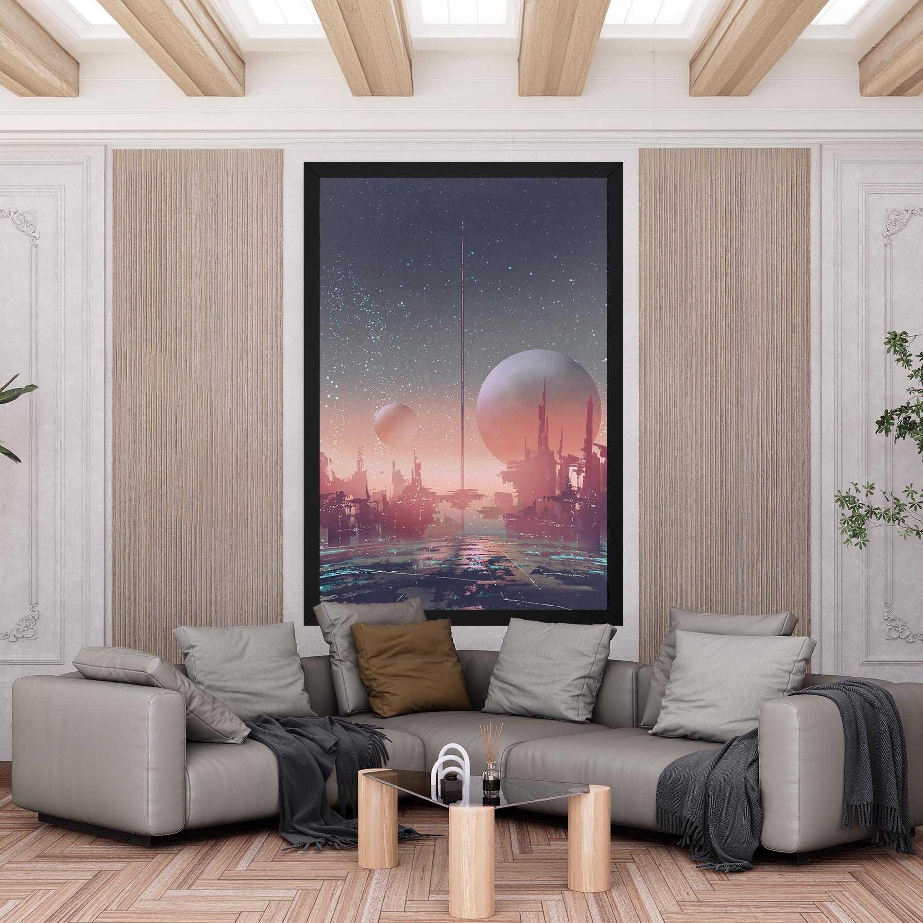 Tablou Canvas Futuristic Alien Buildings mockup 6