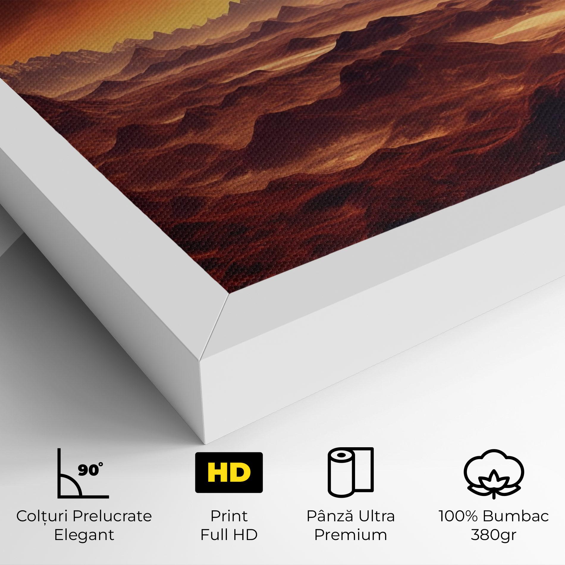 Tablou Canvas Fiery Orange Sunset mockup 4