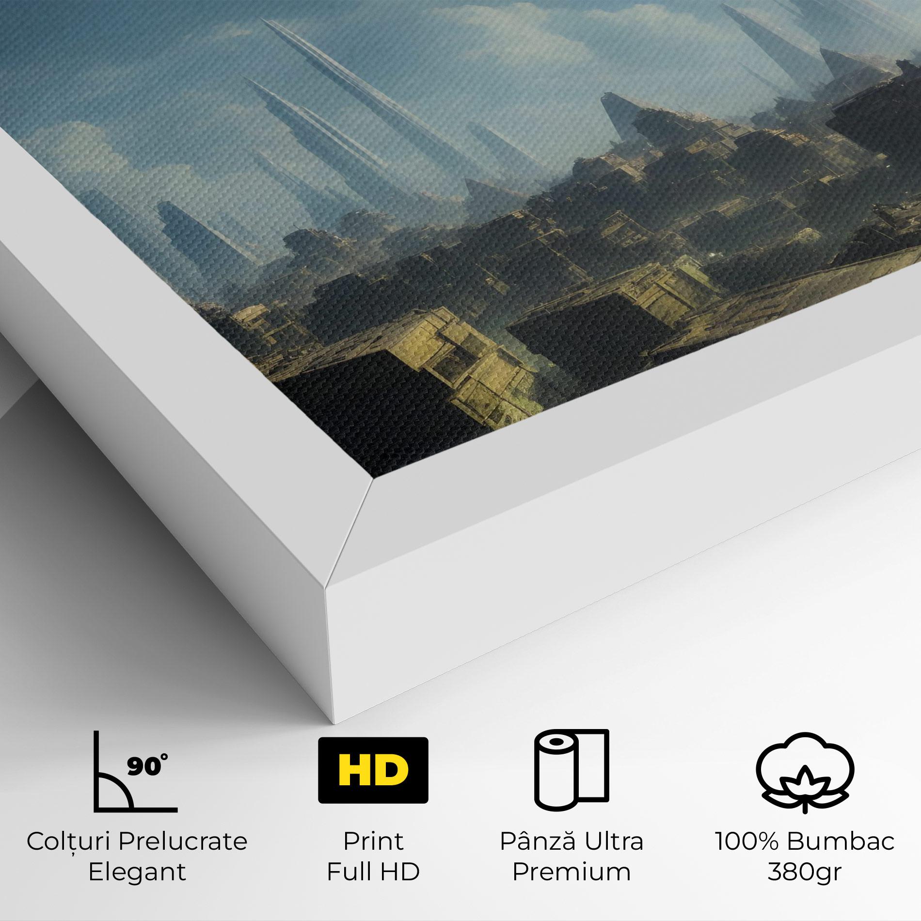 Tablou Canvas Flying Piramids mockup 4