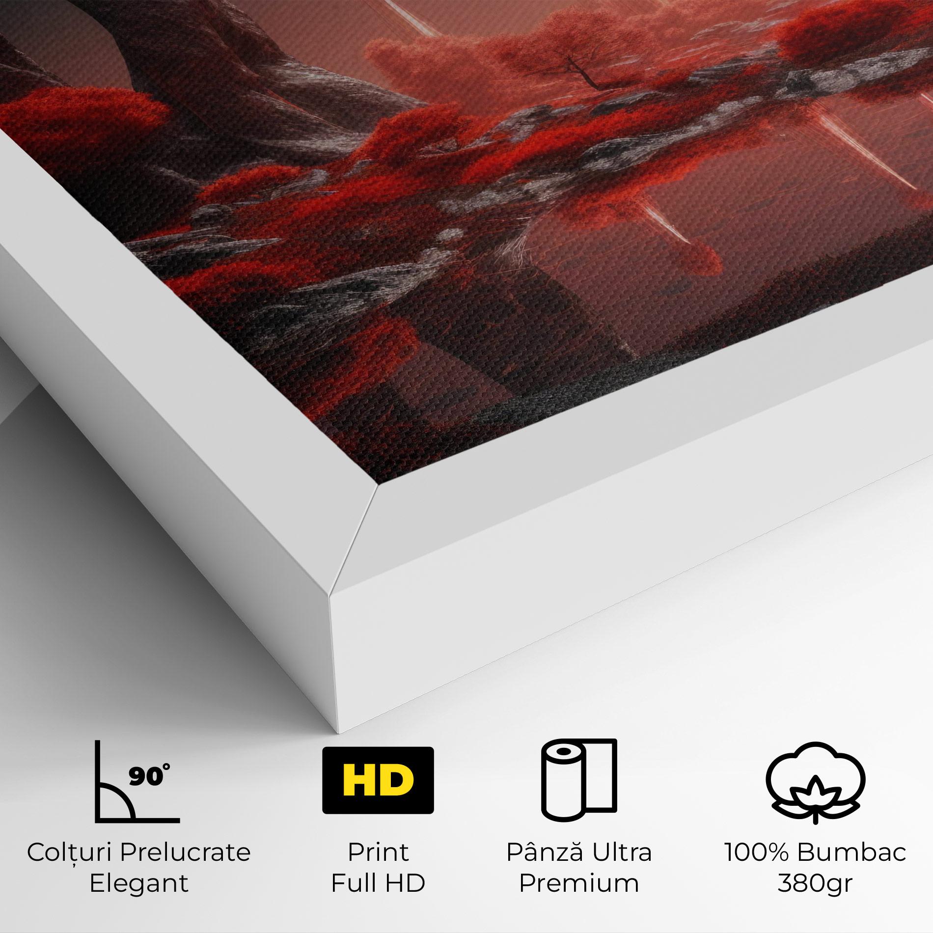 Tablou Canvas Red Alien Trees mockup 4