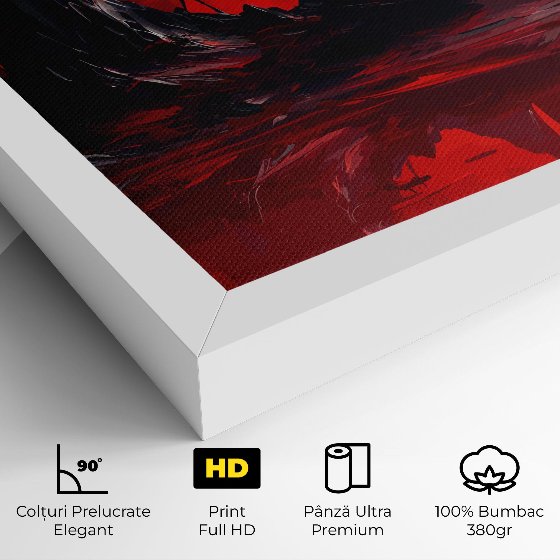 Tablou Canvas Red Moon World mockup 4