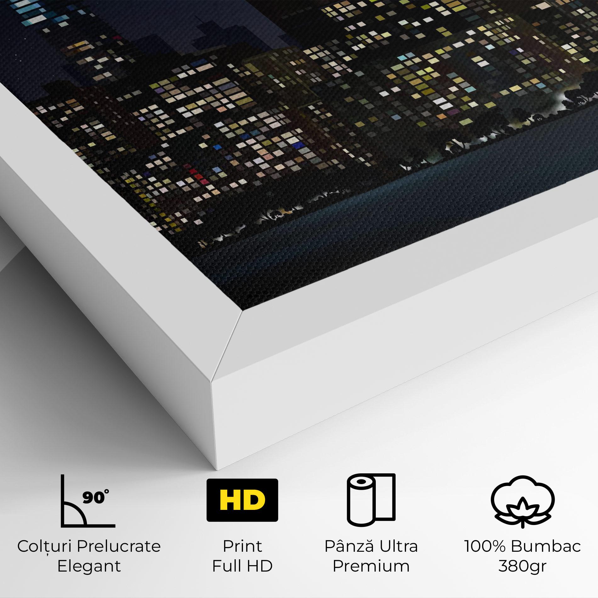 Tablou Canvas Urban City Night mockup 4