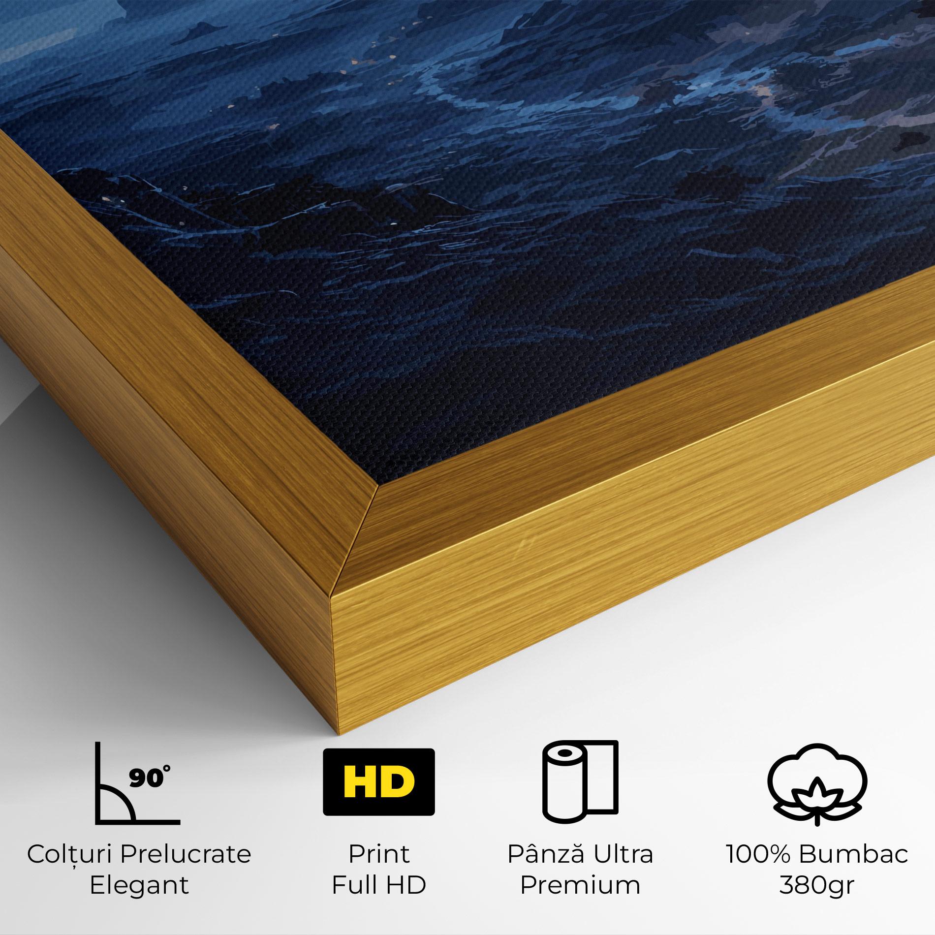 Tablou Canvas Blue Art World mockup 4