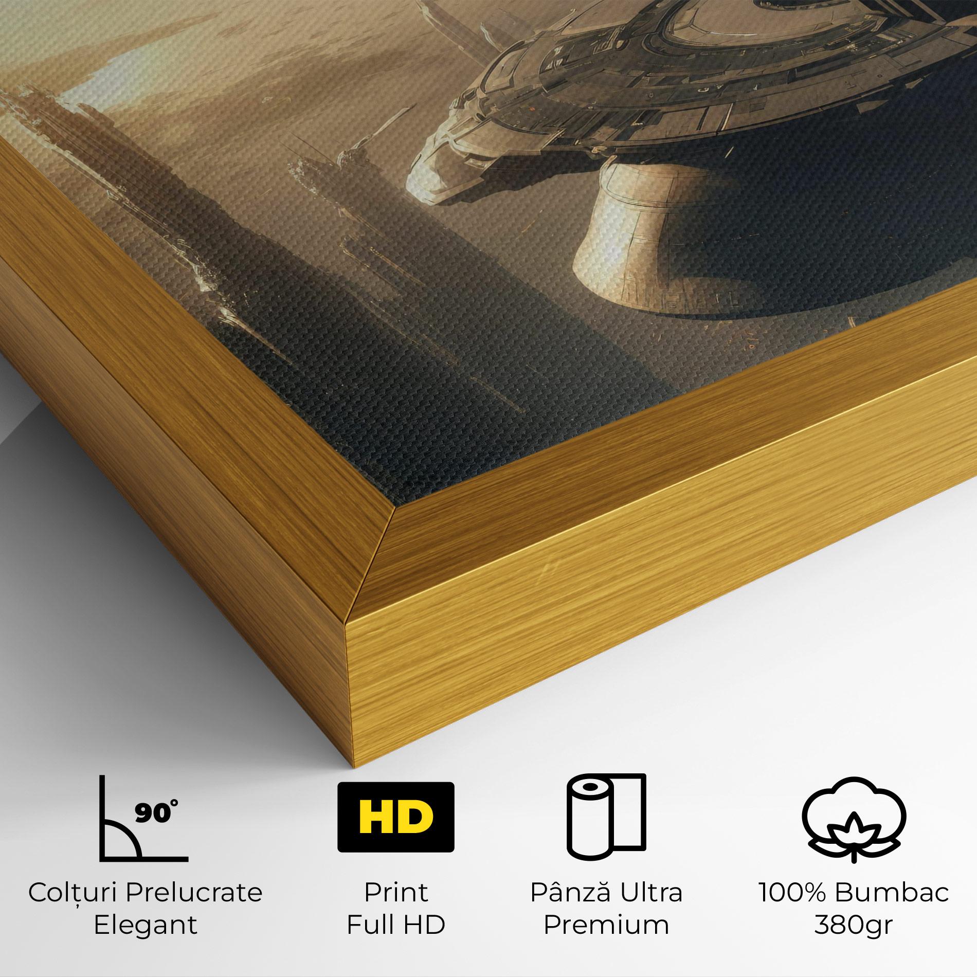 Tablou Canvas Fantasy Futuristic Cityscape mockup 4