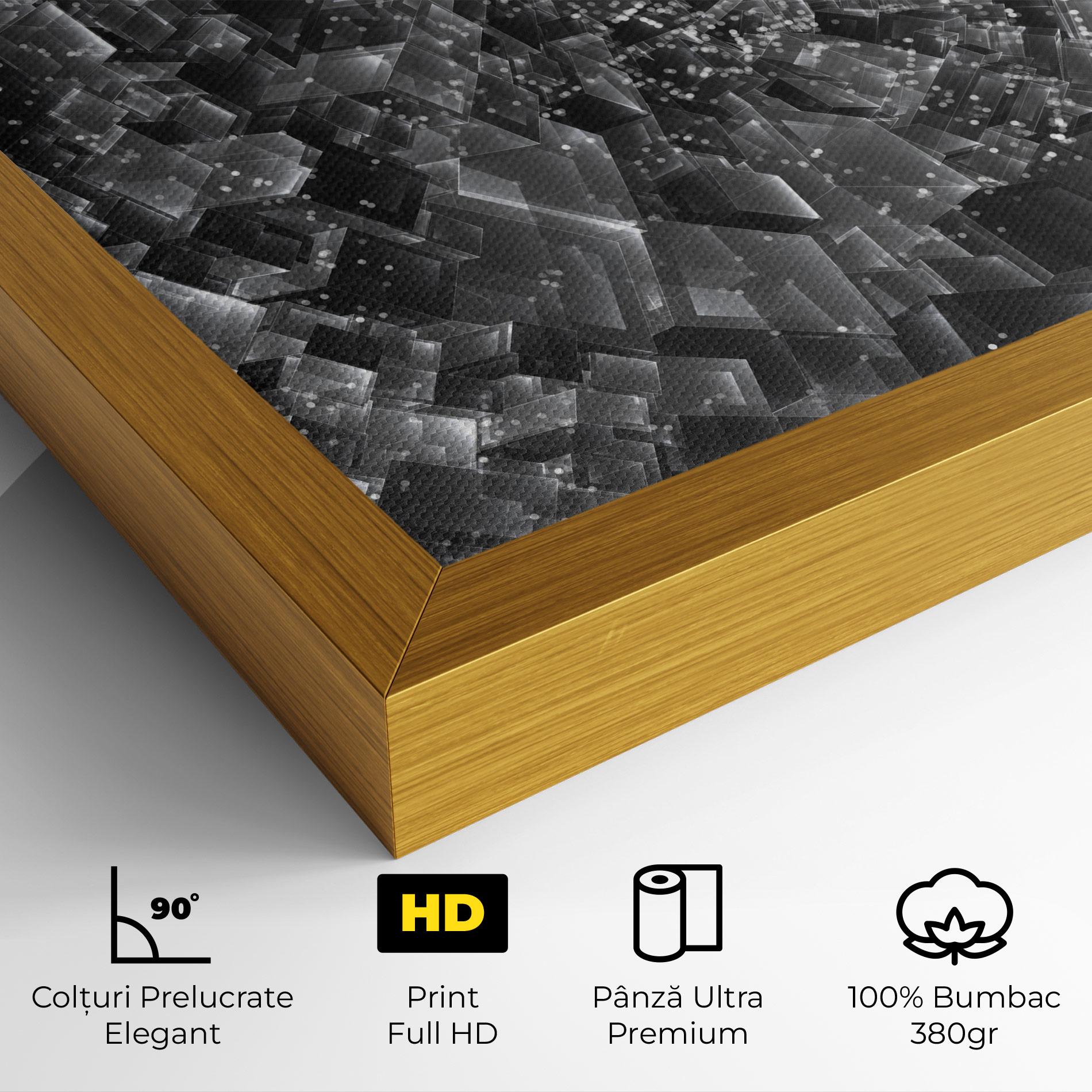 Tablou Canvas Grey Shape View mockup 4