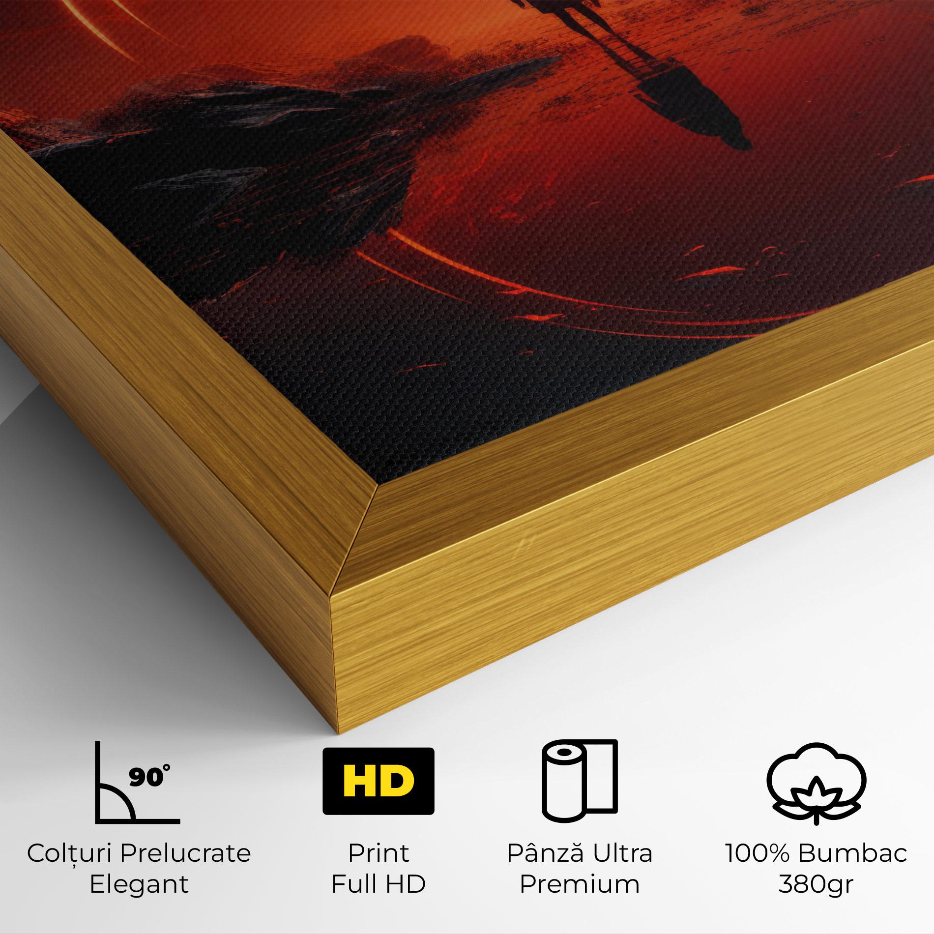 Tablou Canvas Man Orange Orb mockup 4