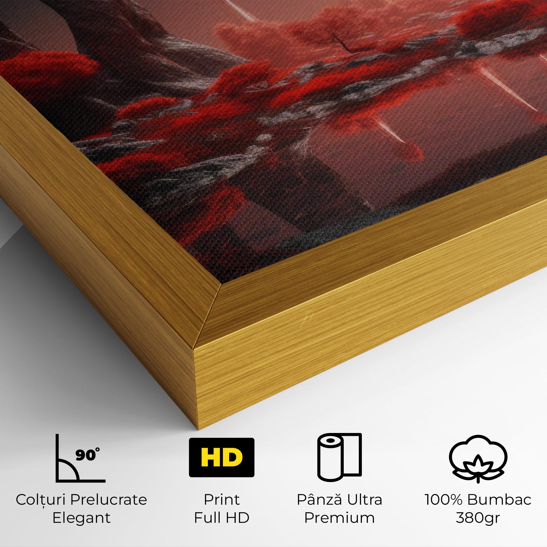 Tablou Canvas Red Alien Trees mockup 4