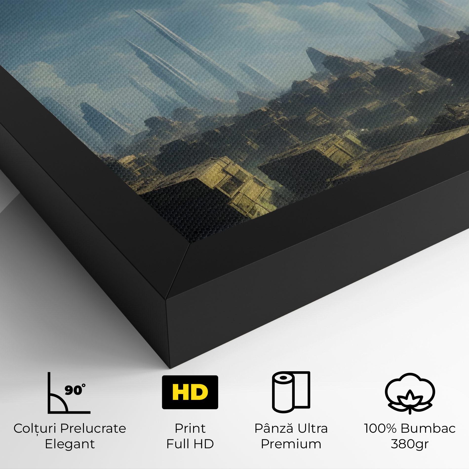 Tablou Canvas Flying Piramids mockup 4