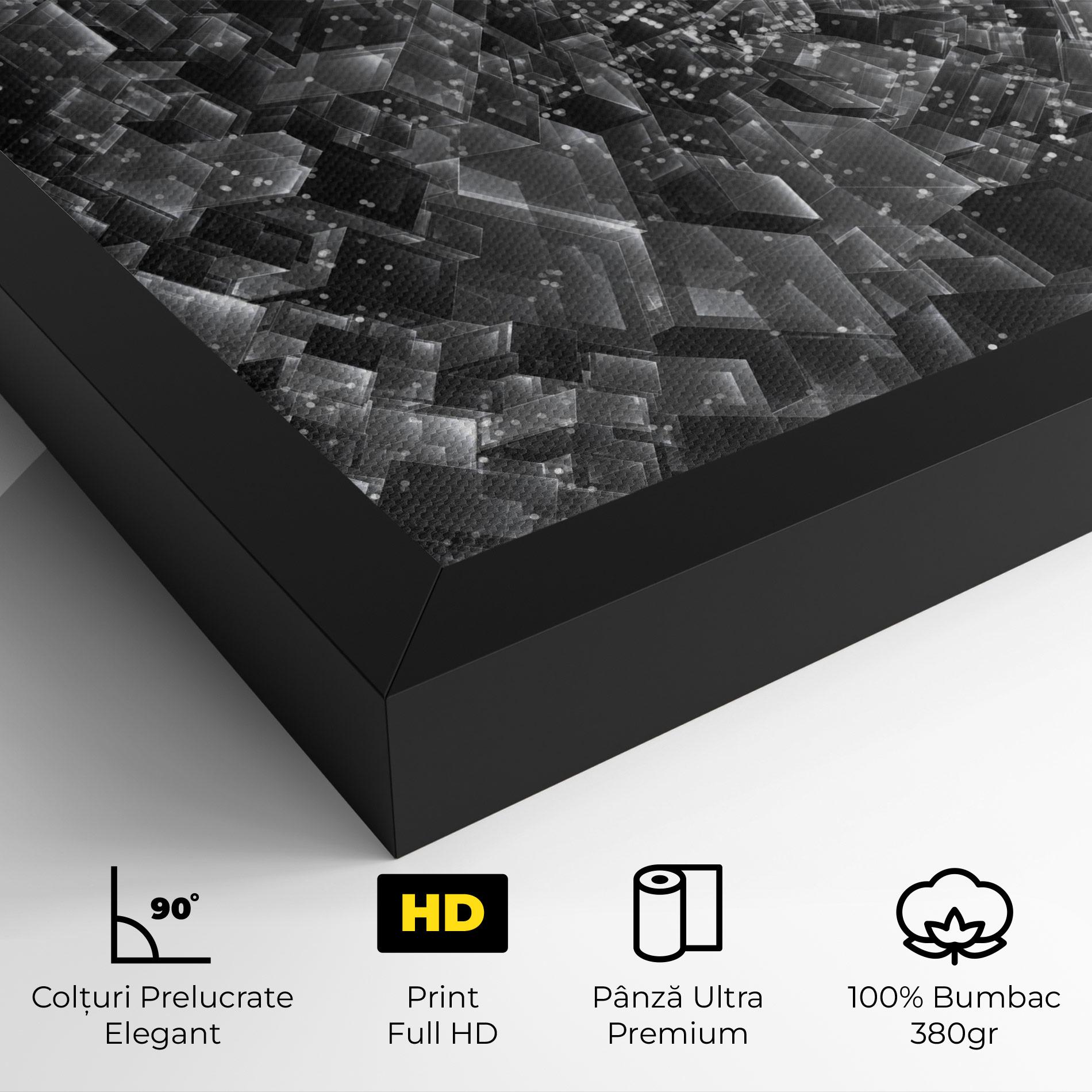 Tablou Canvas Grey Shape View mockup 4