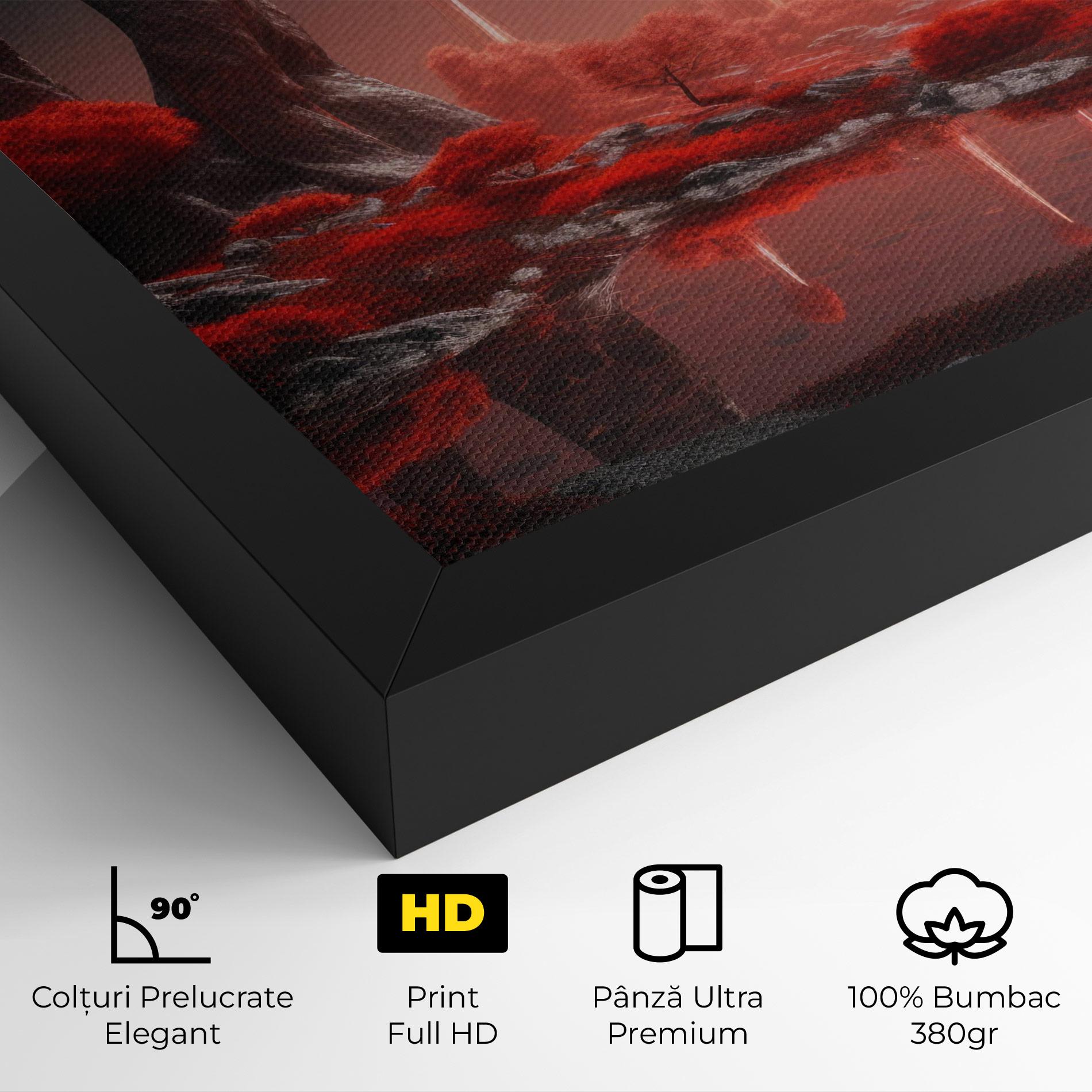 Tablou Canvas Red Alien Trees mockup 4