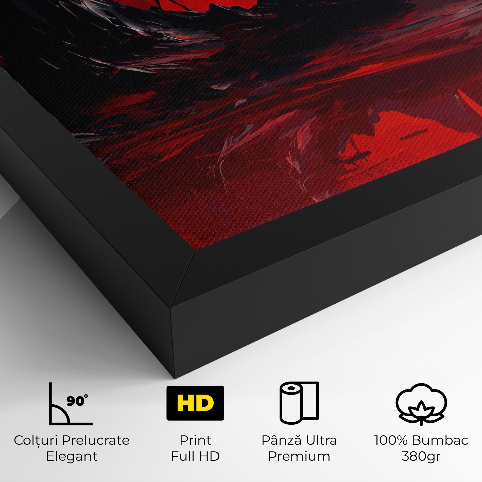 Tablou Canvas Red Moon World mockup 4
