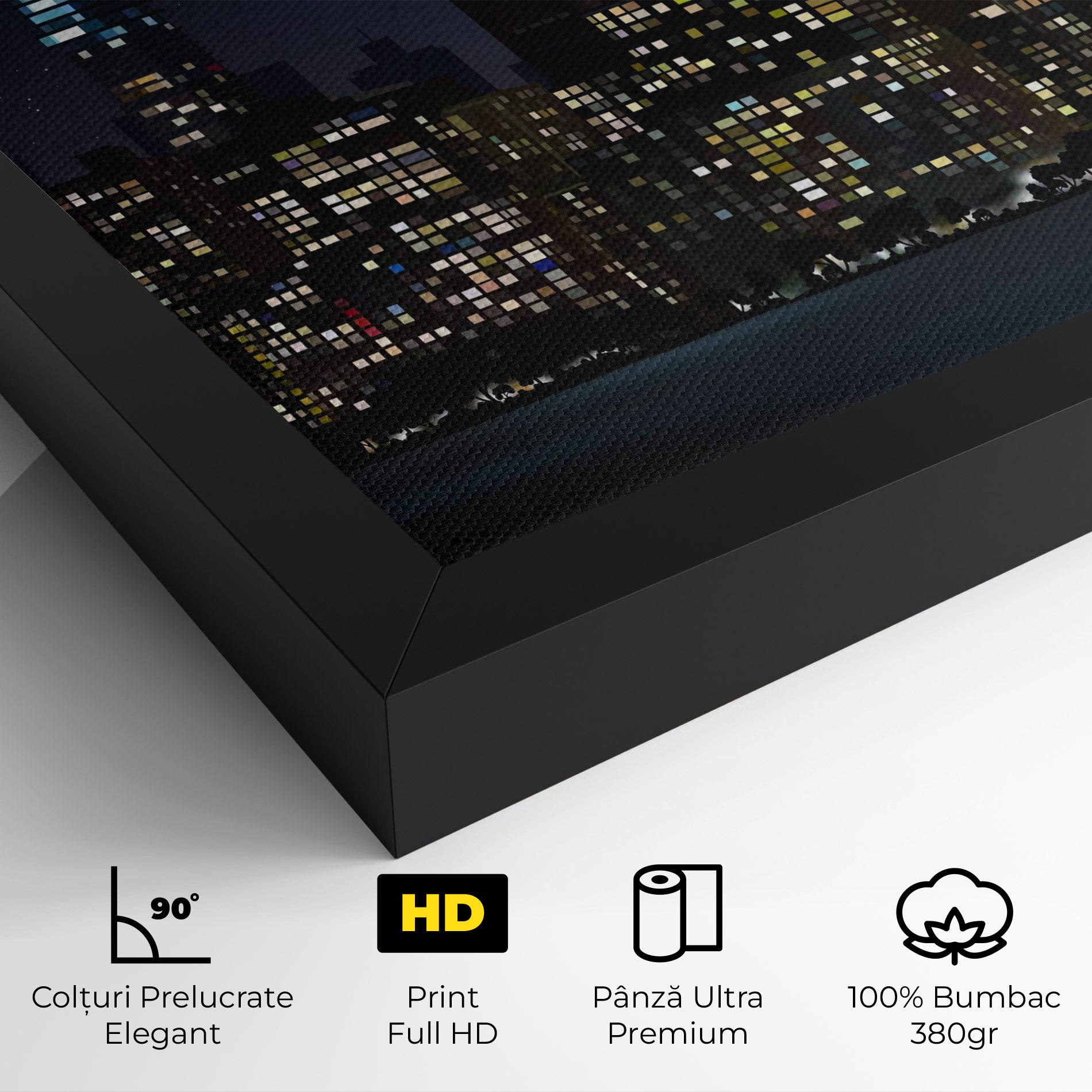 Tablou Canvas Urban City Night mockup 4