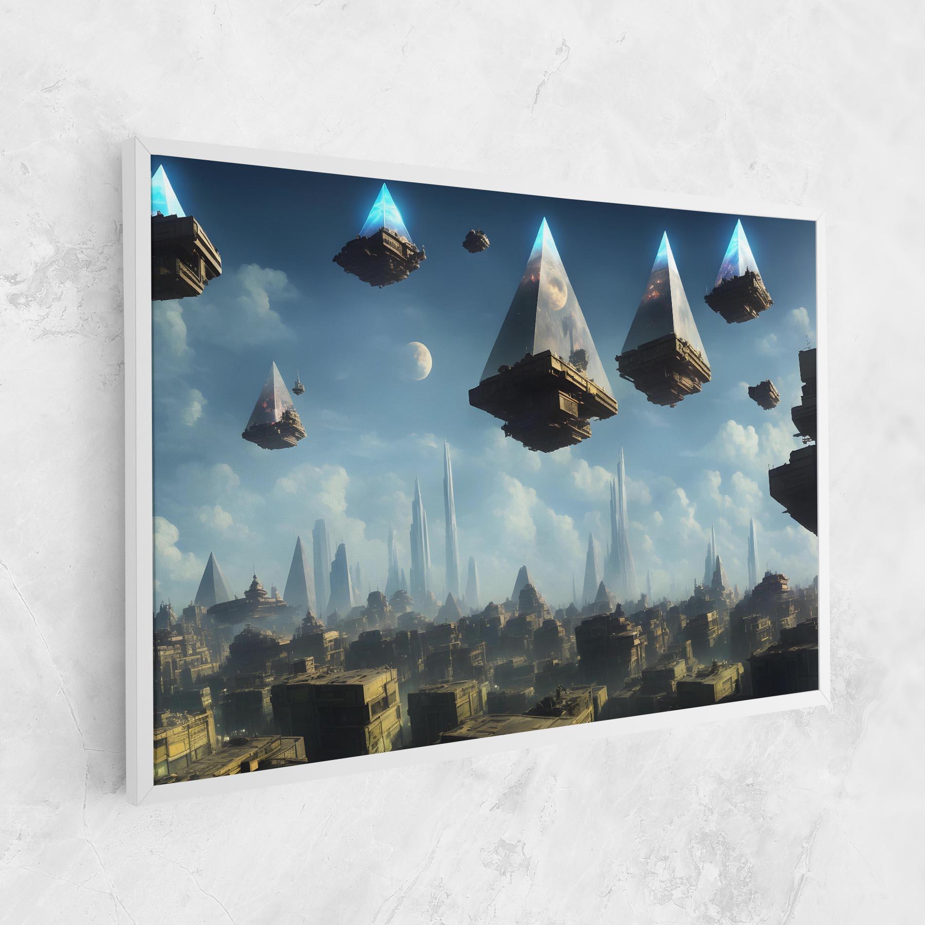 Tablou Canvas Flying Piramids mockup 1