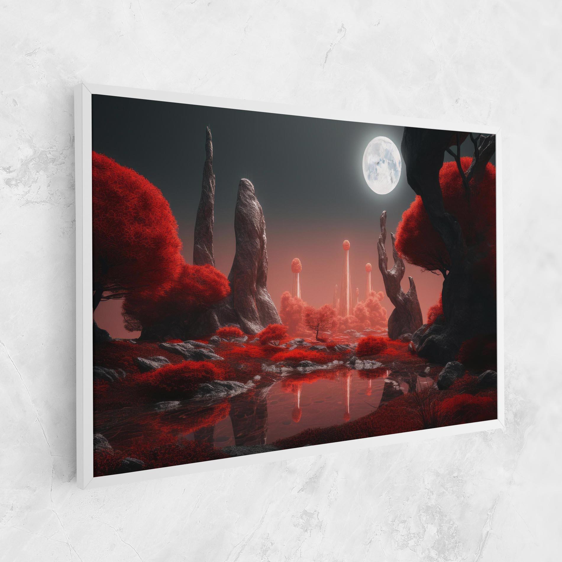 Tablou Canvas Red Alien Trees mockup 1