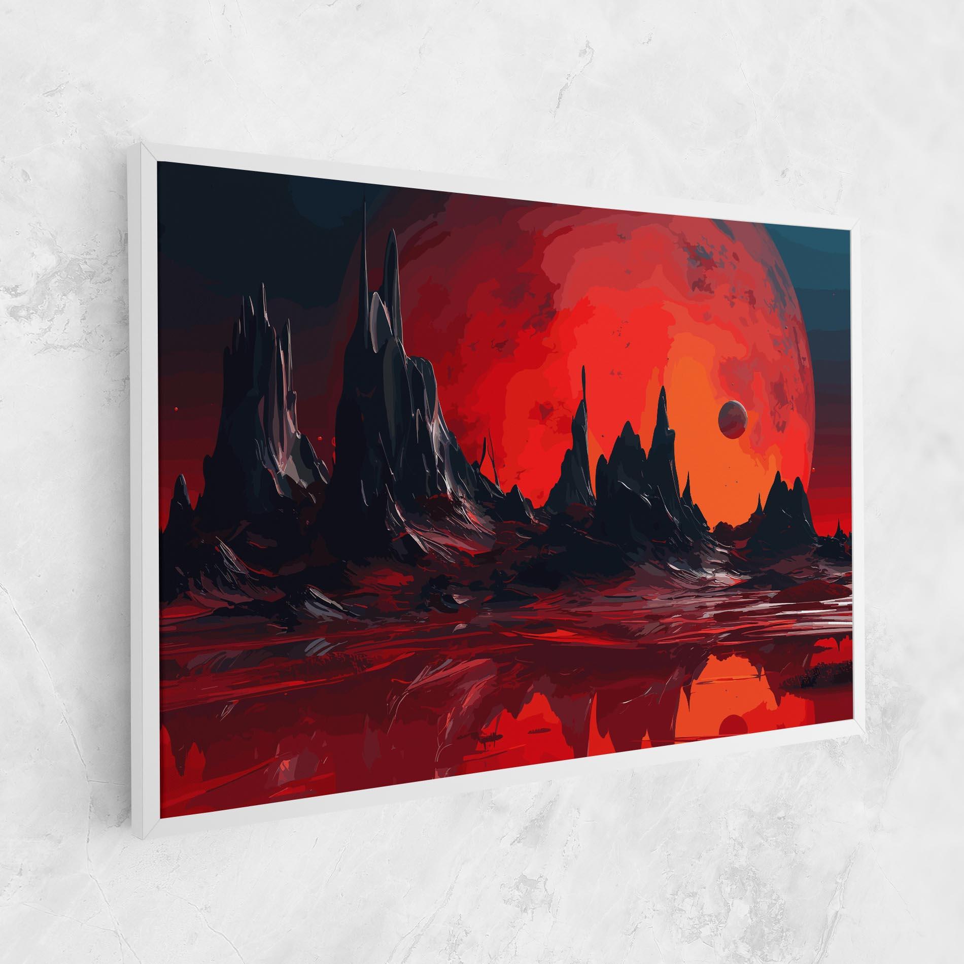 Tablou Canvas Red Moon World mockup 1