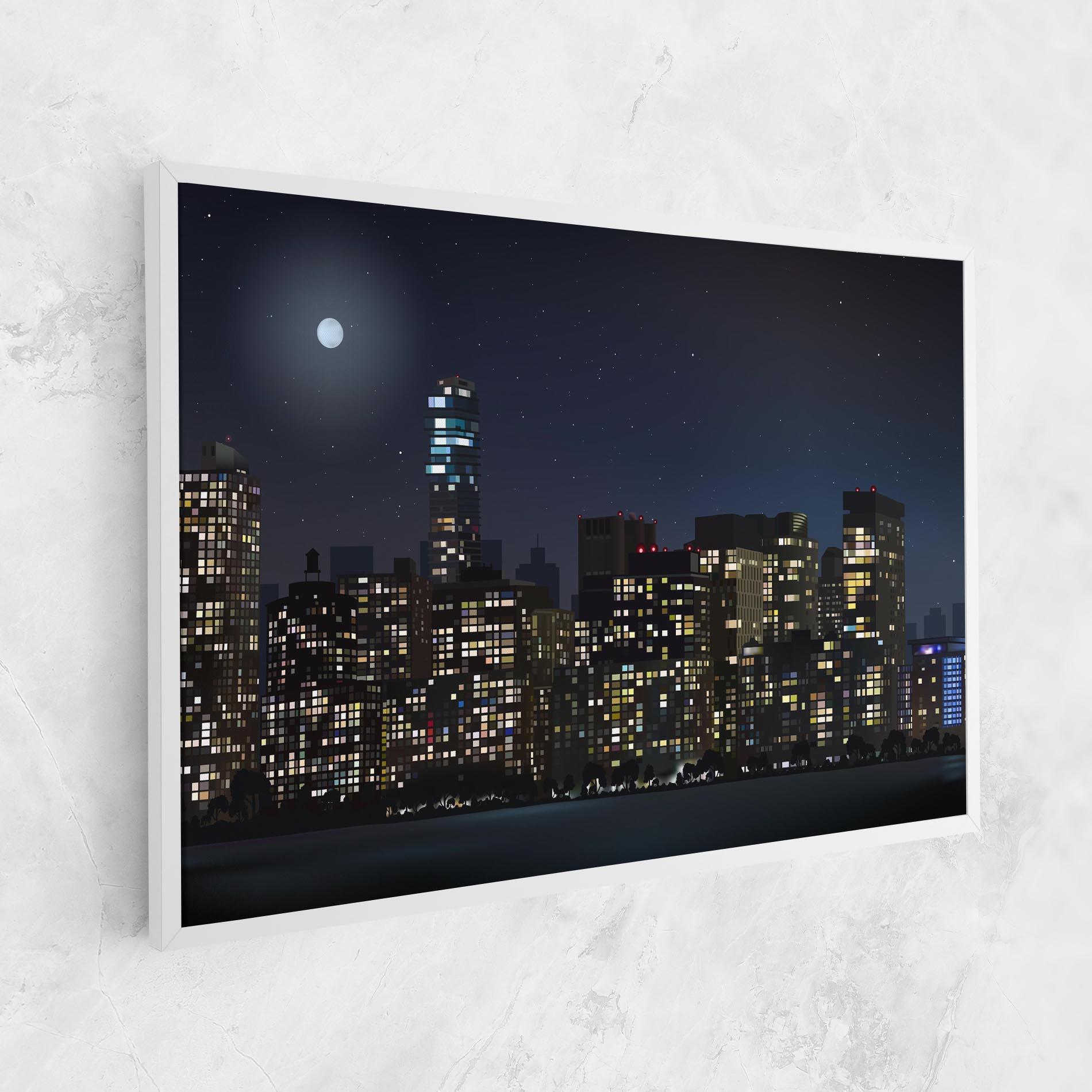 Tablou Canvas Urban City Night mockup 1